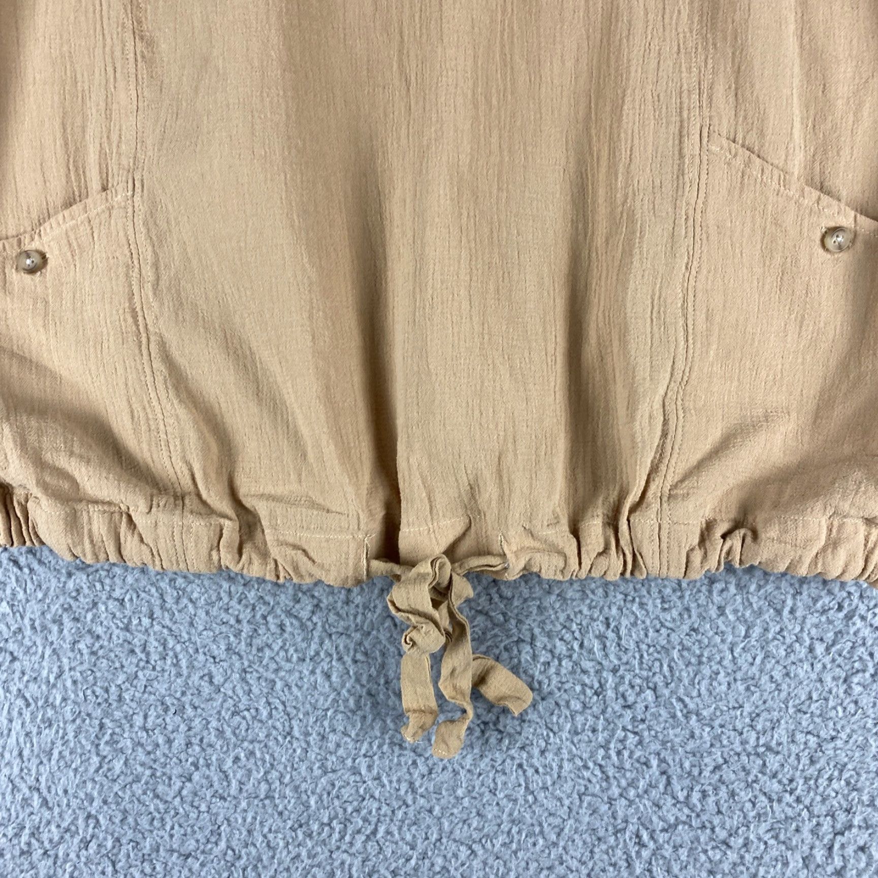 Madewell Madewell Women's Brown Short Sleeve Shirt Top Pullover XXS Blouse / 39-5 Size XXS / US 00 / IT 34 - 3 Thumbnail