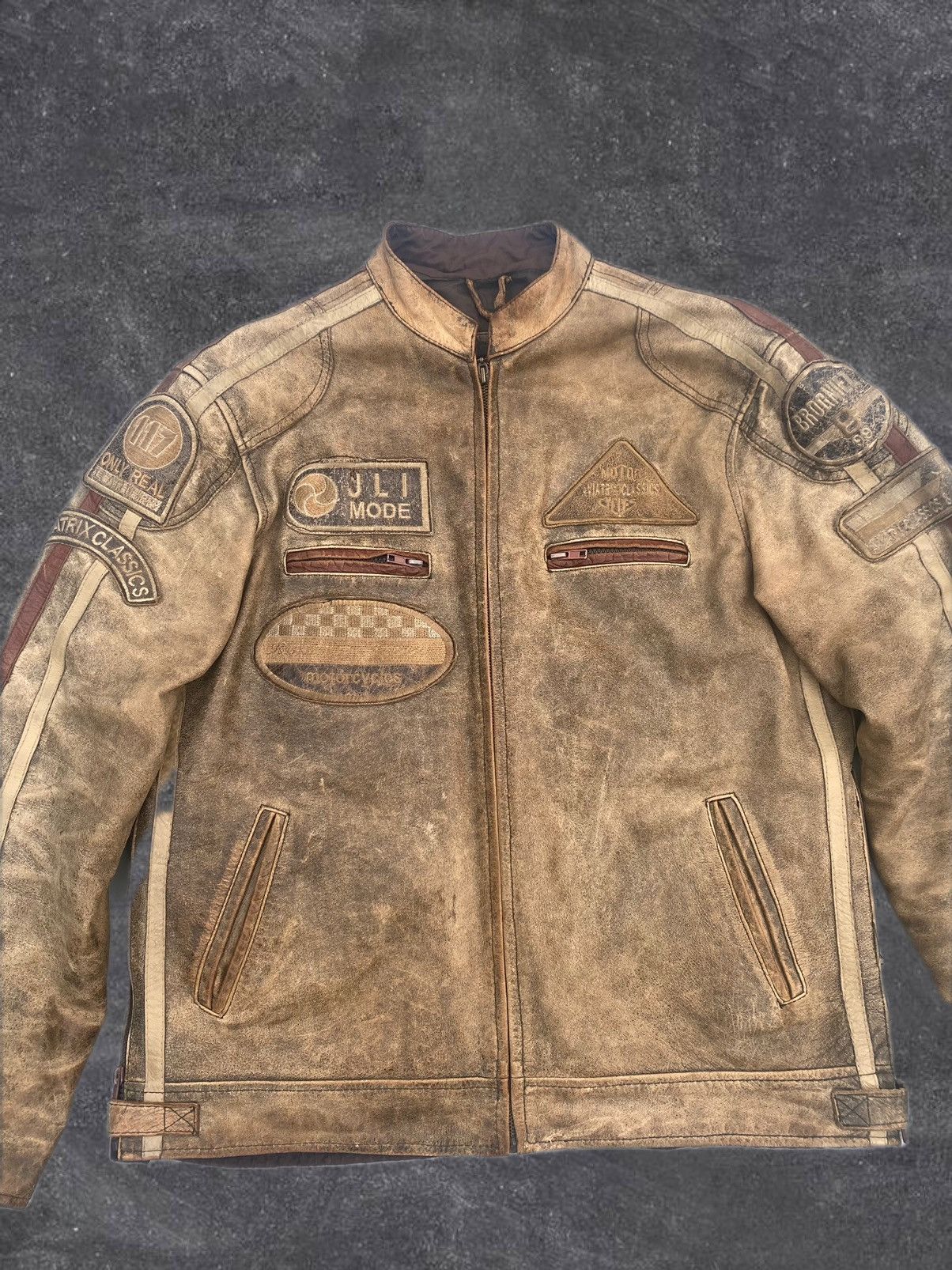 Vintage Vintage Y2K leather racing jacket MOTO Aviatrix Size US L / EU 52-54 / 3 - 2 Thumbnail