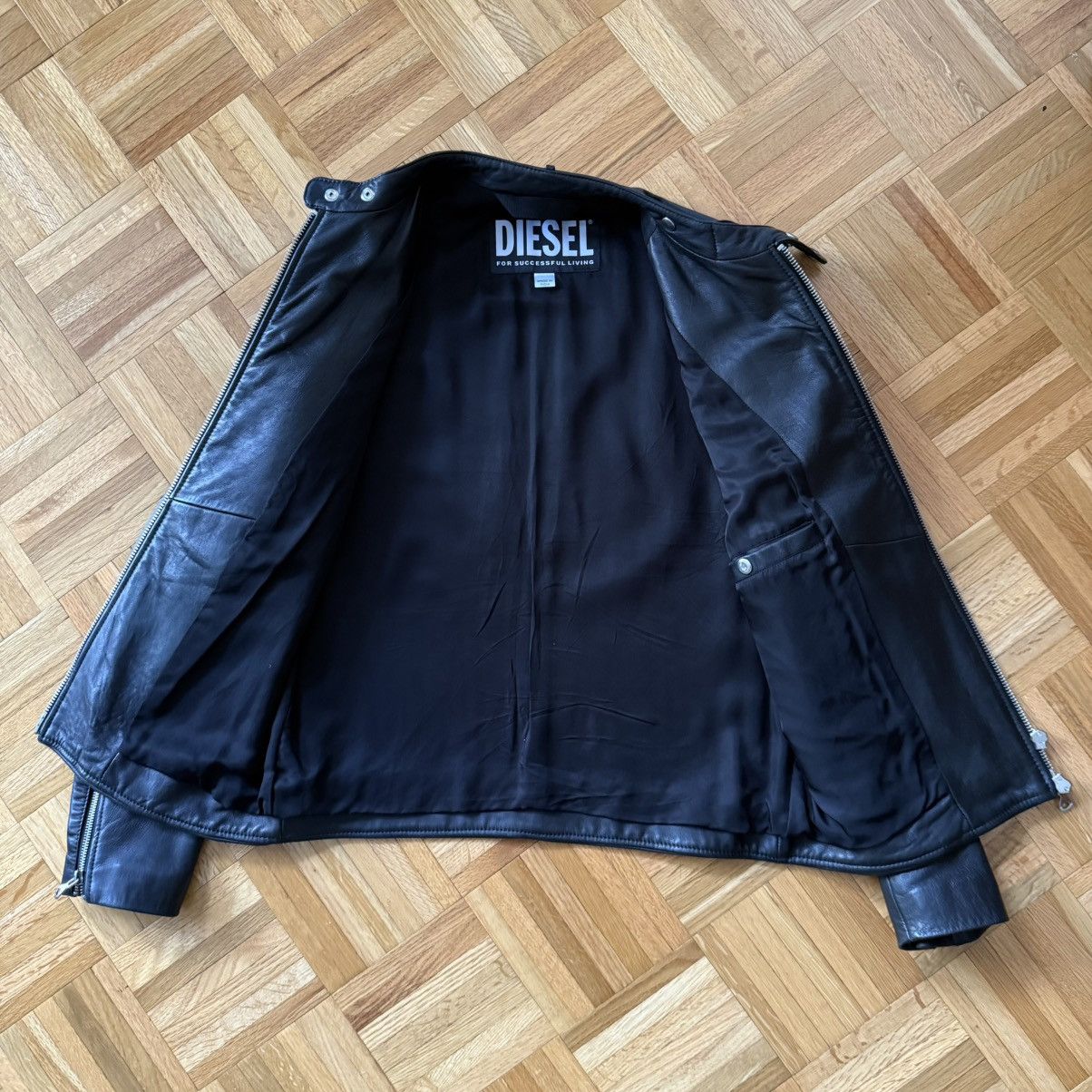 Diesel $995 Diesel L-Metalo Sheepskin Leather Biker Jacket Size US S / EU 44-46 / 1 - 7 Thumbnail