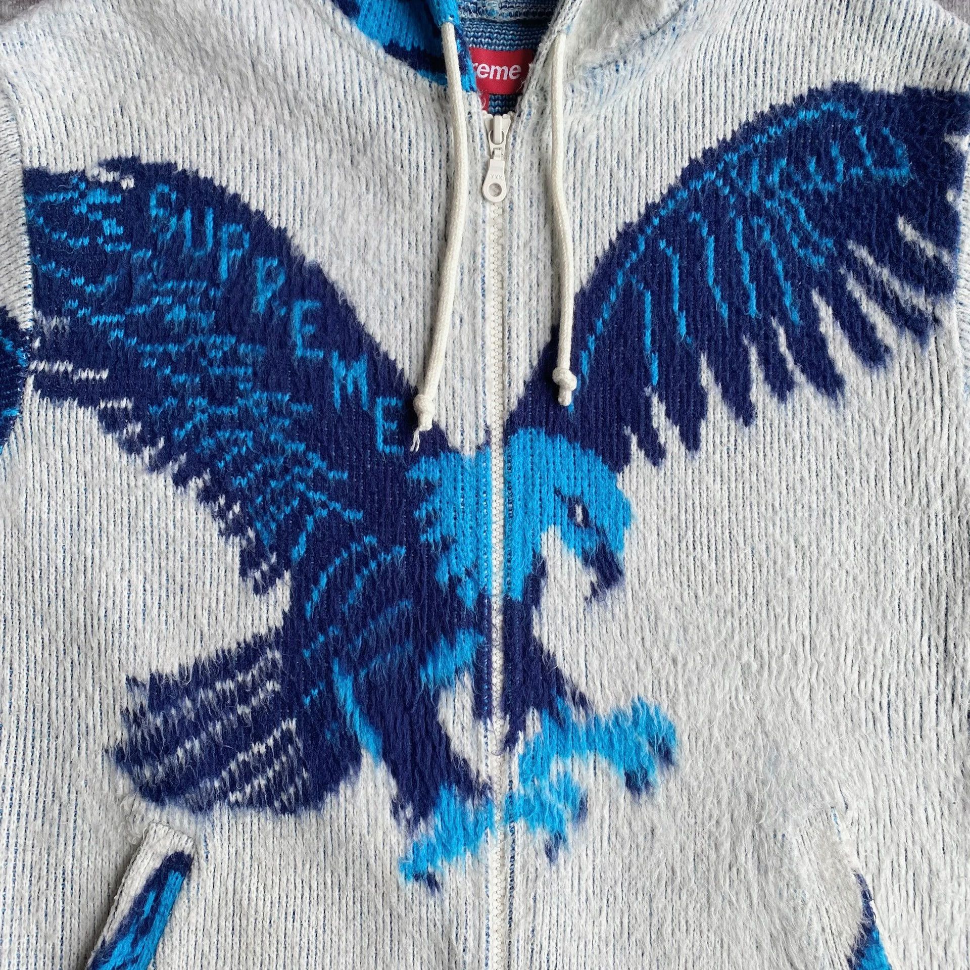 Supreme Supreme Eagle Hooded Zip Knit Cardigan 16FW M Size US M / EU 48-50 / 2 - 5 Thumbnail