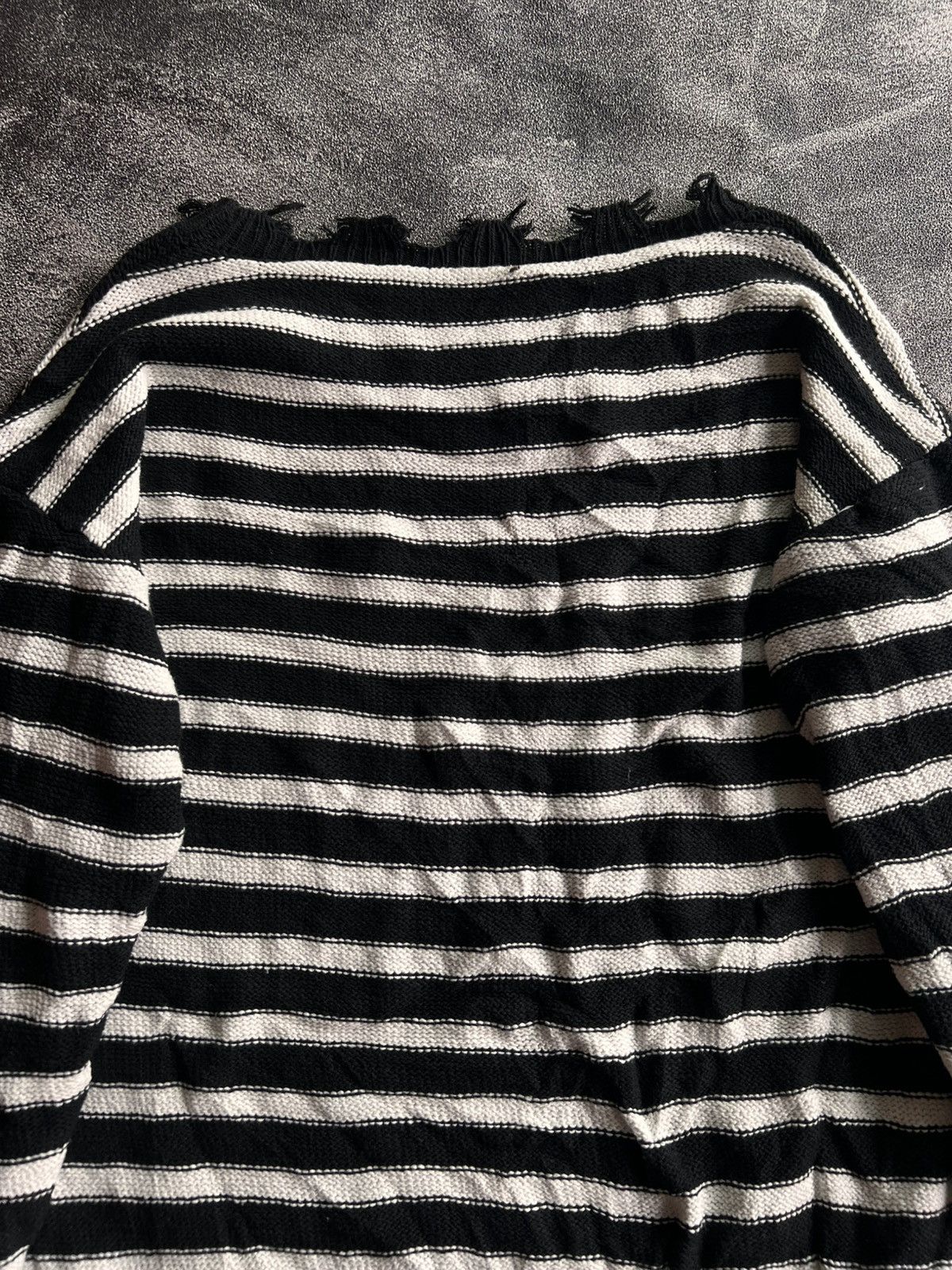 Japanese Brand Destroyed Stripes Knit Sweater Size US M / EU 48-50 / 2 - 9 Thumbnail