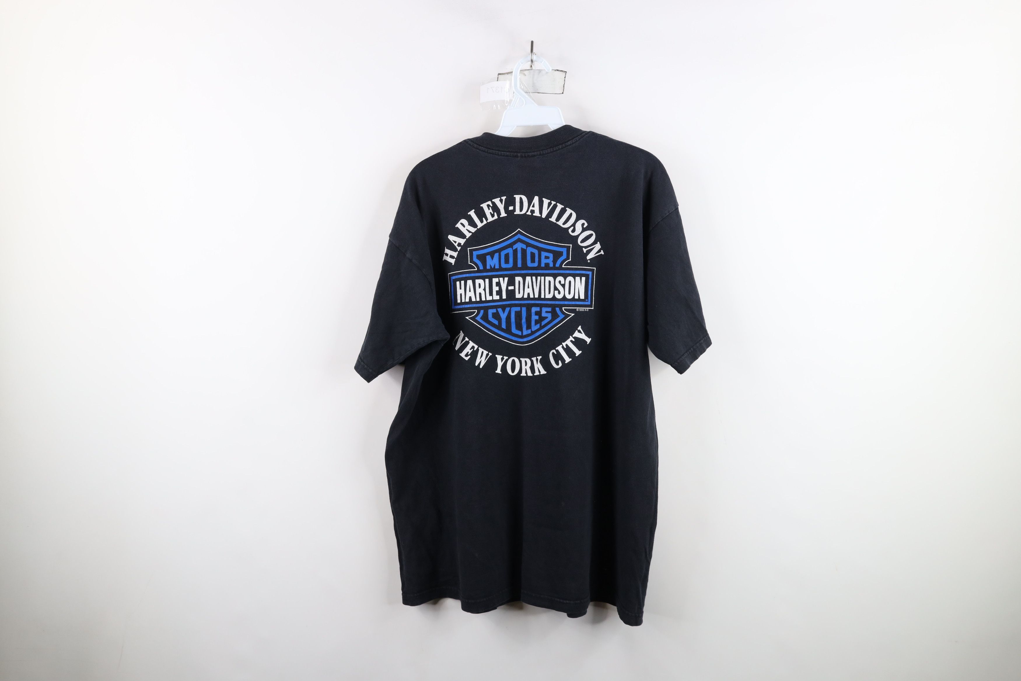 Harley Davidson × Vintage Vintage 90s Harley Davidson Logo New York City T-Shirt USA Size US XL / EU 56 / 4 - 12 Thumbnail