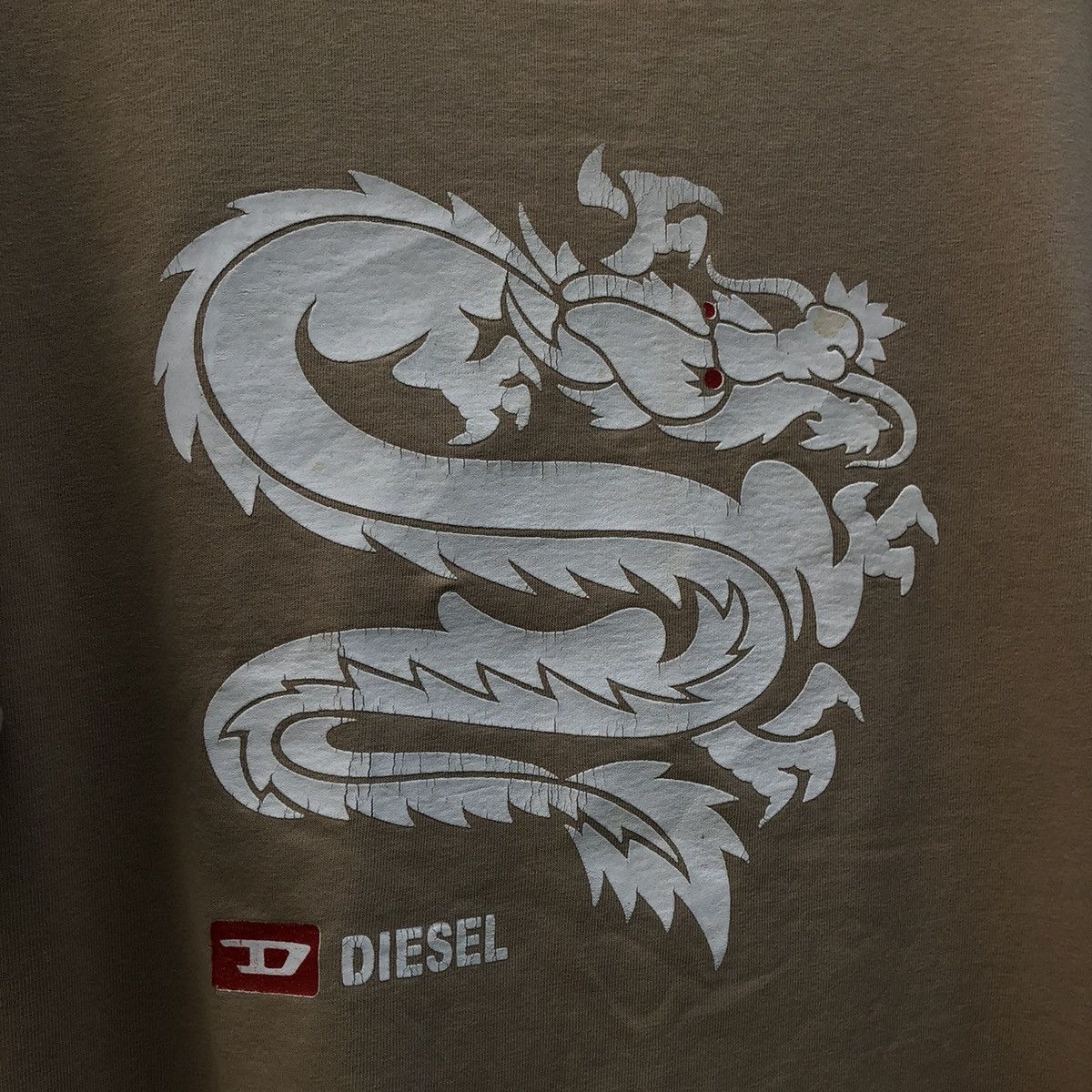 Diesel Rare Vintage Diesel Japanese Dragon T-Shirt Y2K Size US L / EU 52-54 / 3 - 5 Thumbnail
