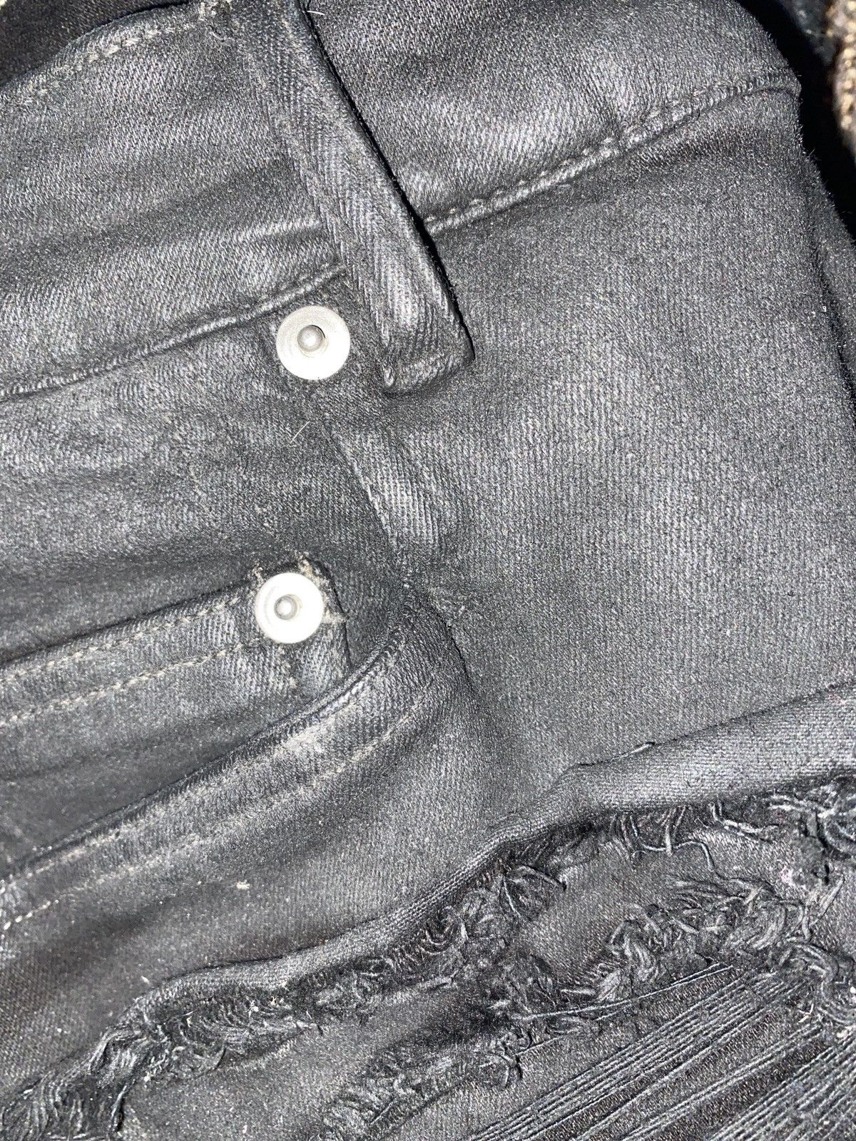 Rick Owens Drkshdw Rick Owens Thrashed Tyrone Waxed Denim Size US 31 - 7 Thumbnail