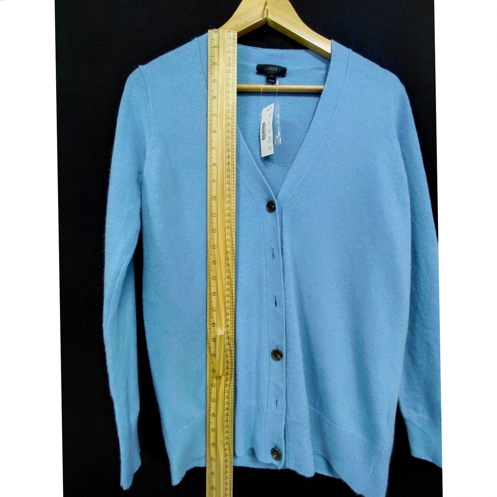 J.Crew NWT J.CREW Cardigan Wool Cashmere Blend Blue Solid Knit Women XS Size Size XS / US 0-2 / IT 36-38 - 7 Thumbnail