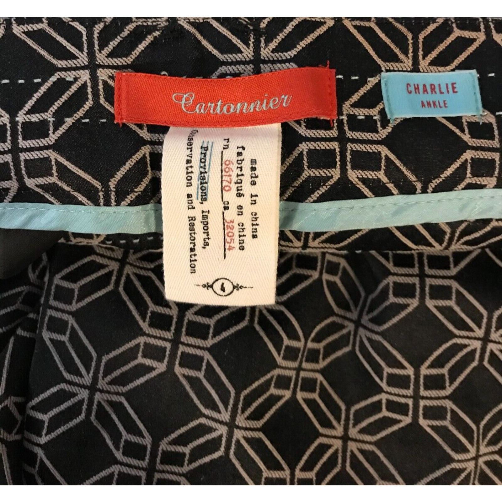 Anthropologie Anthropologie Cartonnier Charlie Black/Beige Ankle Pants Size 27" / US 4 / IT 40 - 3 Thumbnail
