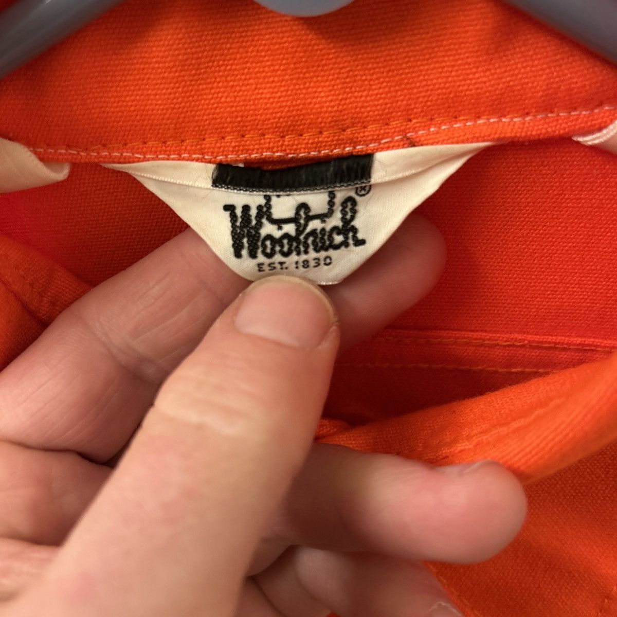 Woolrich Woolen Mills Vintage 80's Woolrich Orange Hunting Shirt Mens Size Medium Size US M / EU 48-50 / 2 - 5 Thumbnail