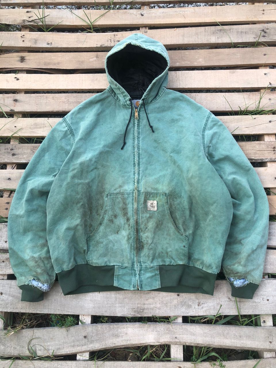 Carhartt Vintage Carhartt Detroit Jacket Distressed Size US XL / EU 56 / 4 - 1 Thumbnail