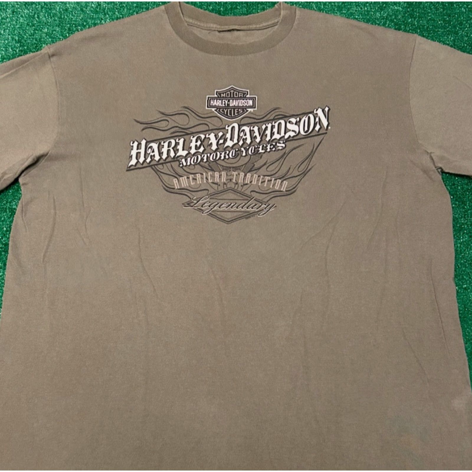 Harley Davidson VINTAGE Harley-Davidson Shirt T-Shirt Mens XL Gray 90s Y2K Biker Logo Orlando Florida USA 2000s Grunge Punk Motorcycle Hip Hop Size US XL / EU 56 / 4 - 4 Thumbnail