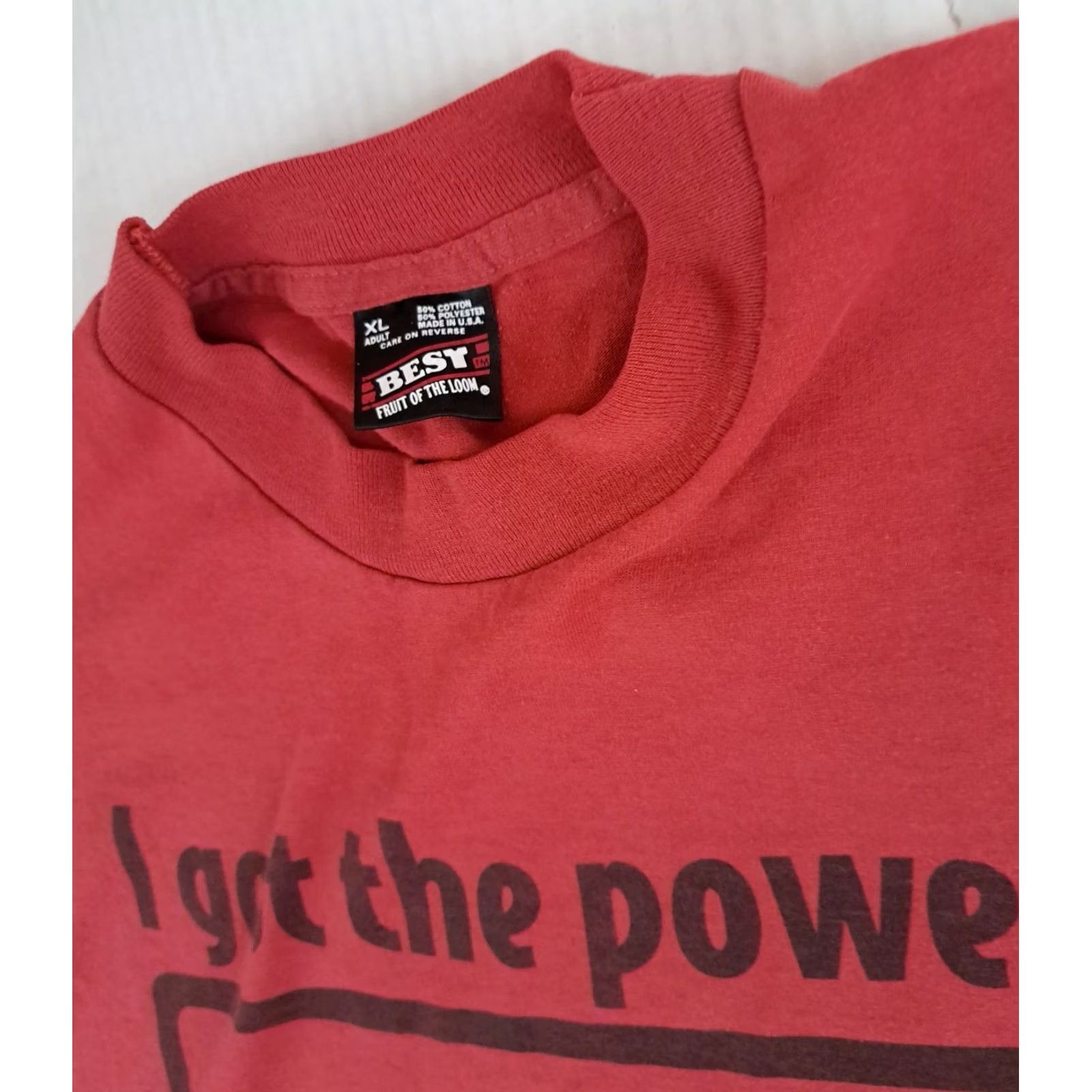 Fruit Of The Loom VINTAGE Detroit Blackout 2003 I Got the Power MGM Grand T-Shirt Maroon XL Size US XL / EU 56 / 4 - 2 Thumbnail