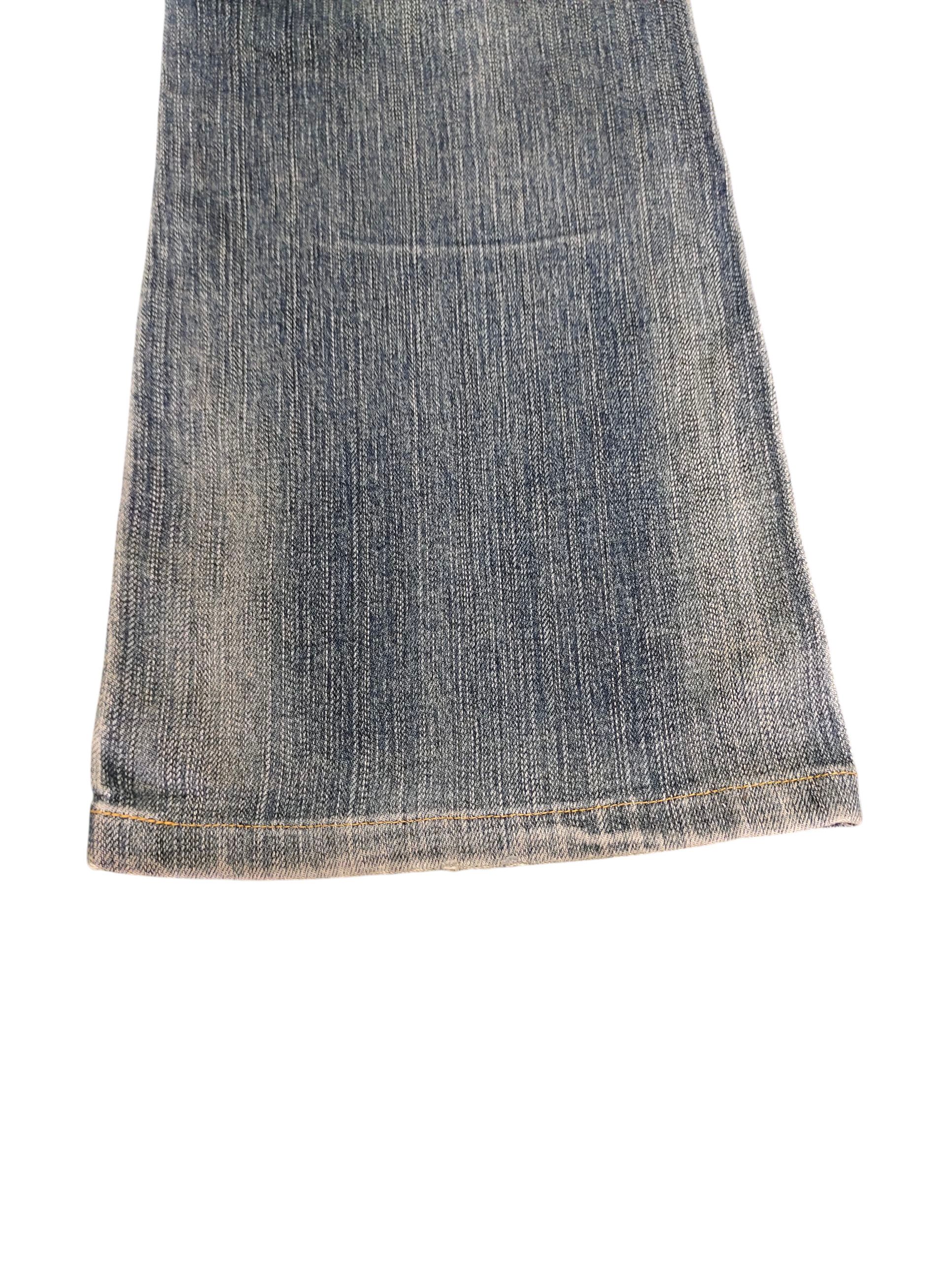 Le Grande Bleu (L.G.B.) Flare Jeans brappers Clawmark Faded Bootcut Low Rise Size US 29 - 6 Thumbnail