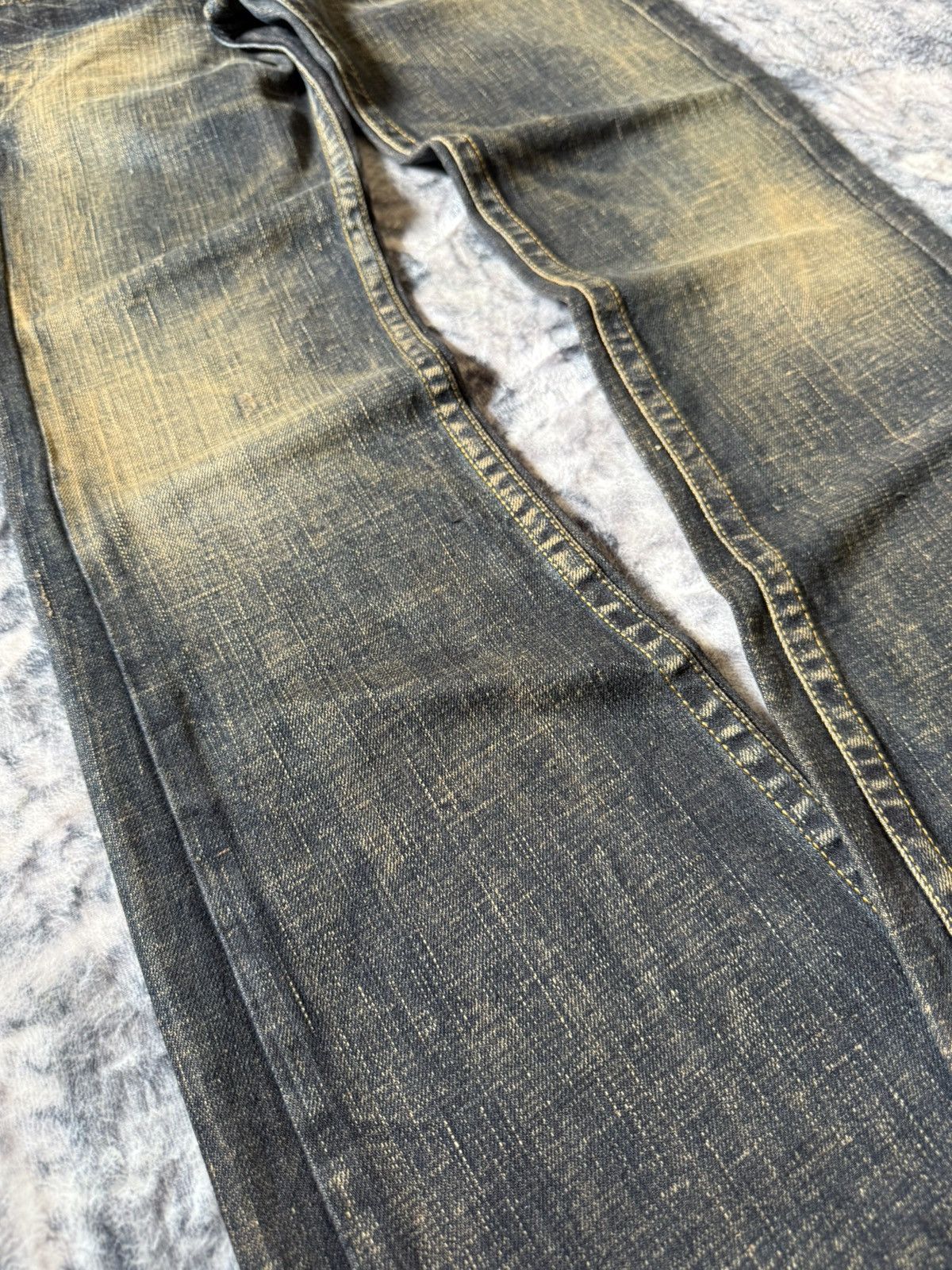 GOSTAR DE FUGA × Hysteric Glamour × Japanese Brand Drive Jeans Japan Mud Wash Low Rise Flared Jeans Size US 26 / EU 42 - 10 Thumbnail