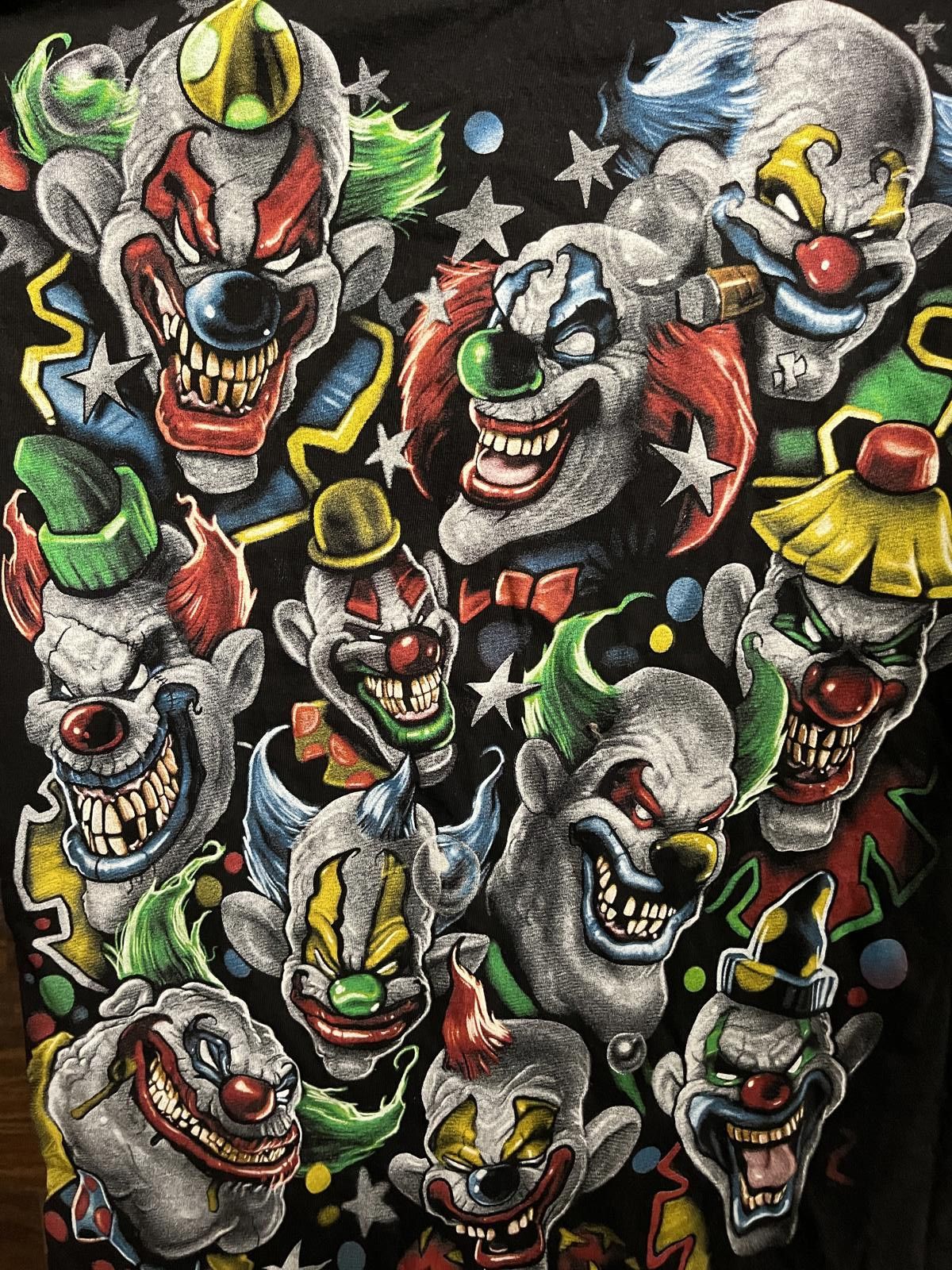 Designer Evil Clown T-shirt Clown Head Streetwear Tee - S Size US S / EU 44-46 / 1 - 3 Thumbnail