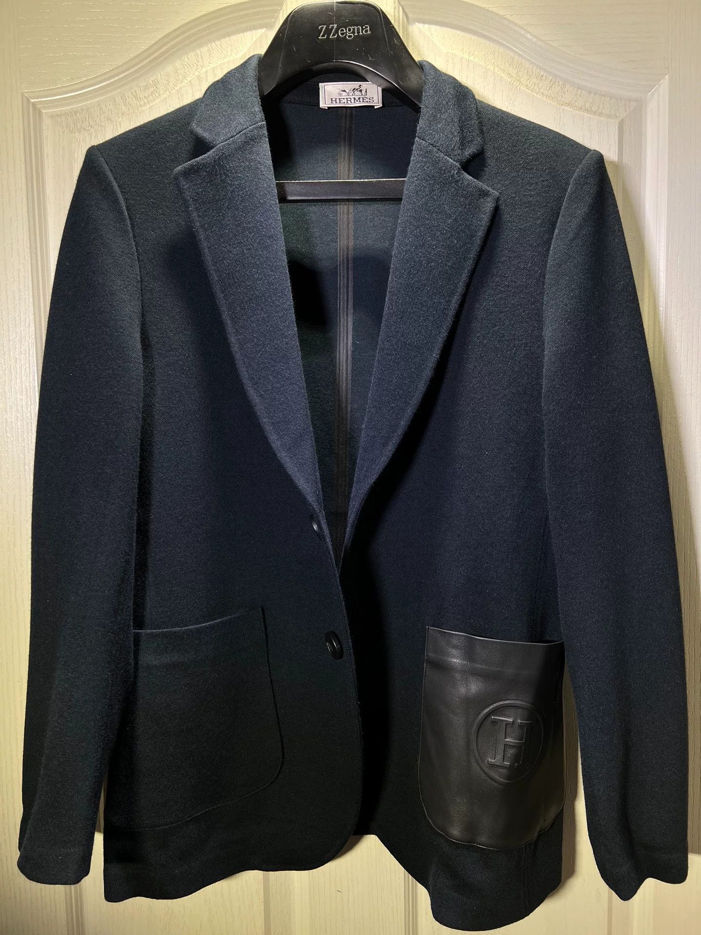 Hermes Hermes Men's Wool Cashmere Blazer Size US M / EU 48-50 / 2 - 1 Thumbnail