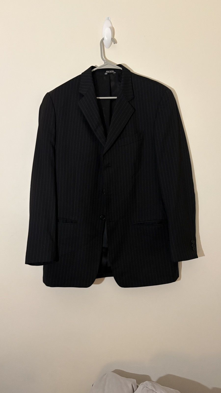 Armani Armani Collezioni Navy Pinstripe Wool Blazer EU 50R (US 40R) Size 40R - 1 Thumbnail