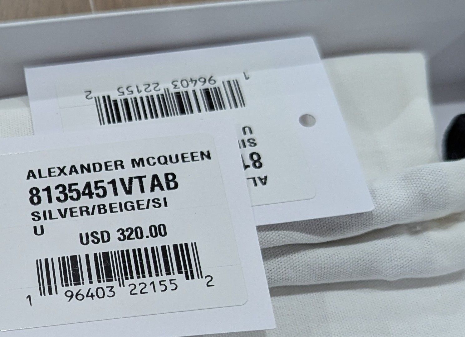 Alexander McQueen Alexander McQueen Logo Leather Card Case Card Holder Silver Size ONE SIZE - 3 Thumbnail