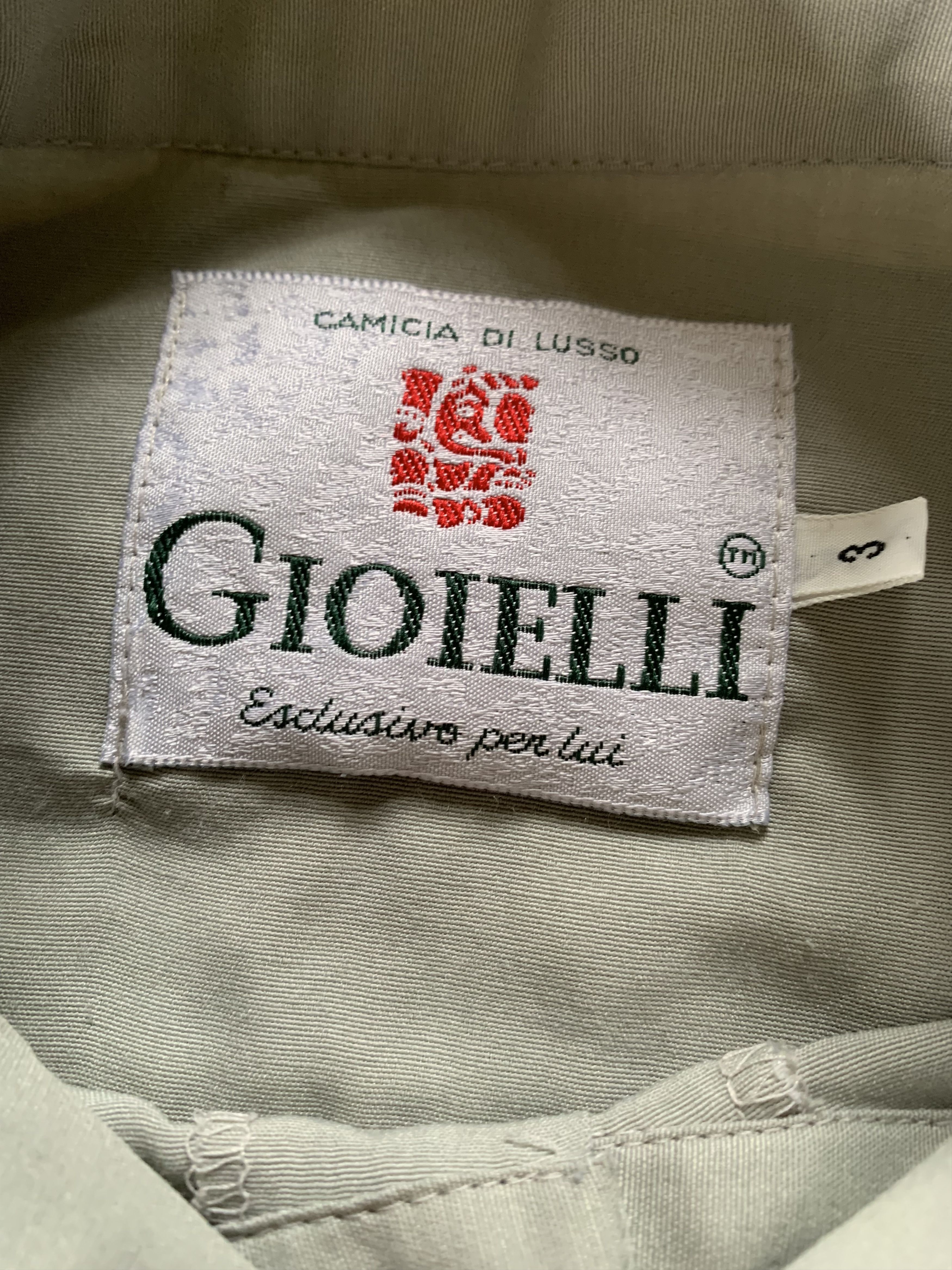 Designer Gioielli Italian Light Mens Western Long Sleeve Shirt Size US XXL / EU 58 / 5 - 7 Thumbnail