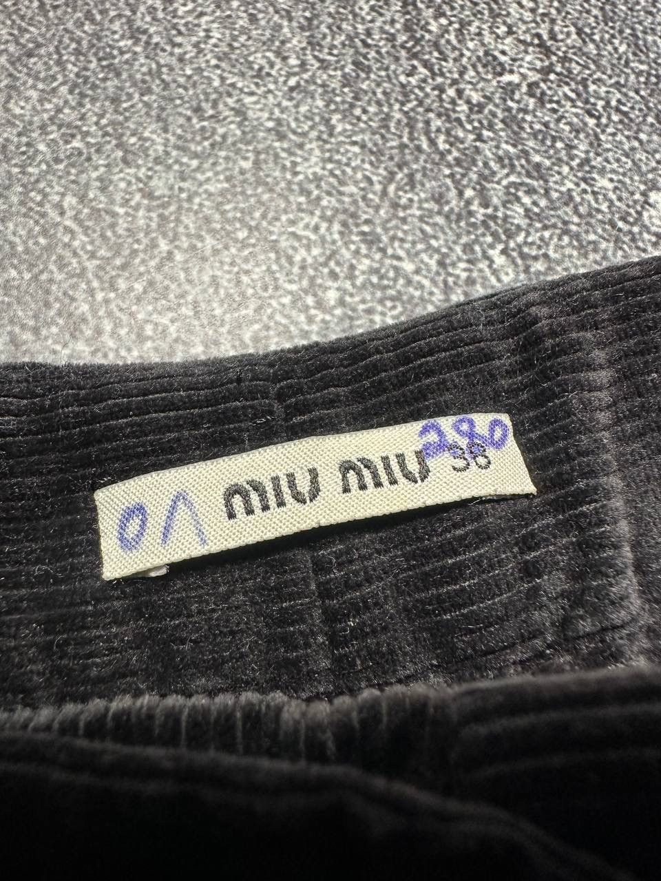 Miu Miu × Vintage 2000’s MIU MIU BLACK CORDUROY TROUSERS Size 38" / US 16 / IT 52 - 5 Thumbnail