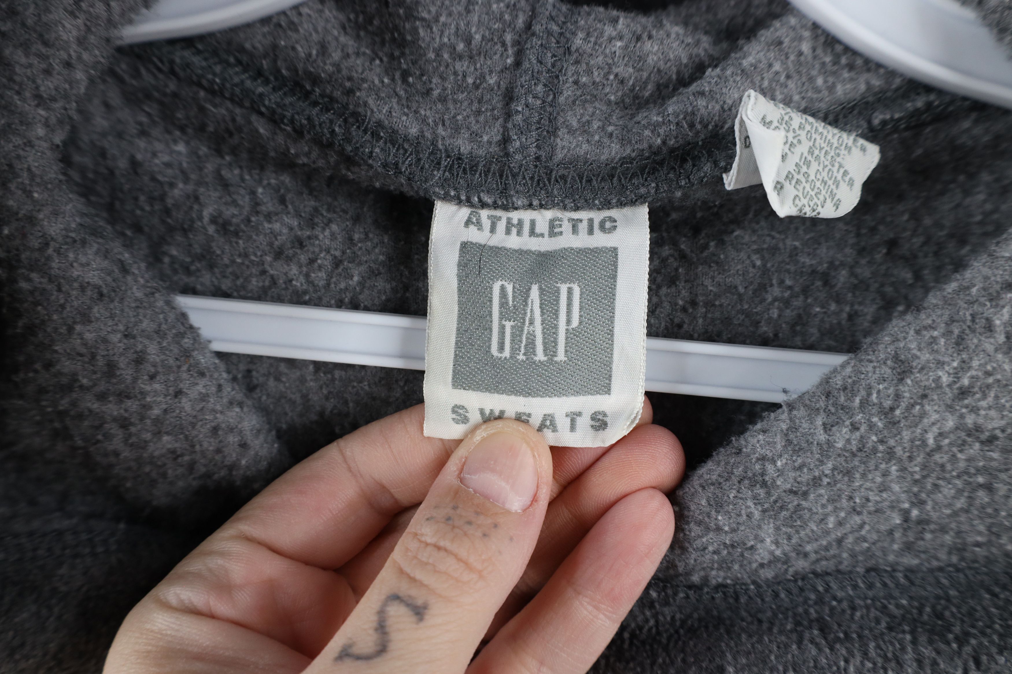 Gap × Vintage Vintage 90s Gap Athletic Baggy Fit Fleece Hoodie Sweatshirt Size US M / EU 48-50 / 2 - 6 Thumbnail