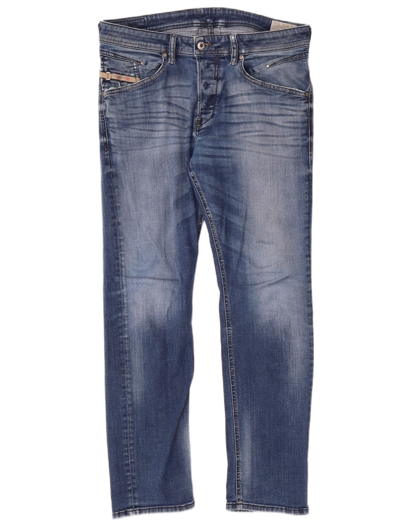 Diesel Womens Belther Regular Slim Fit Tapered Jeans W32 L30 Blue C Size 24" / US 00 / IT 34 - 1 Thumbnail