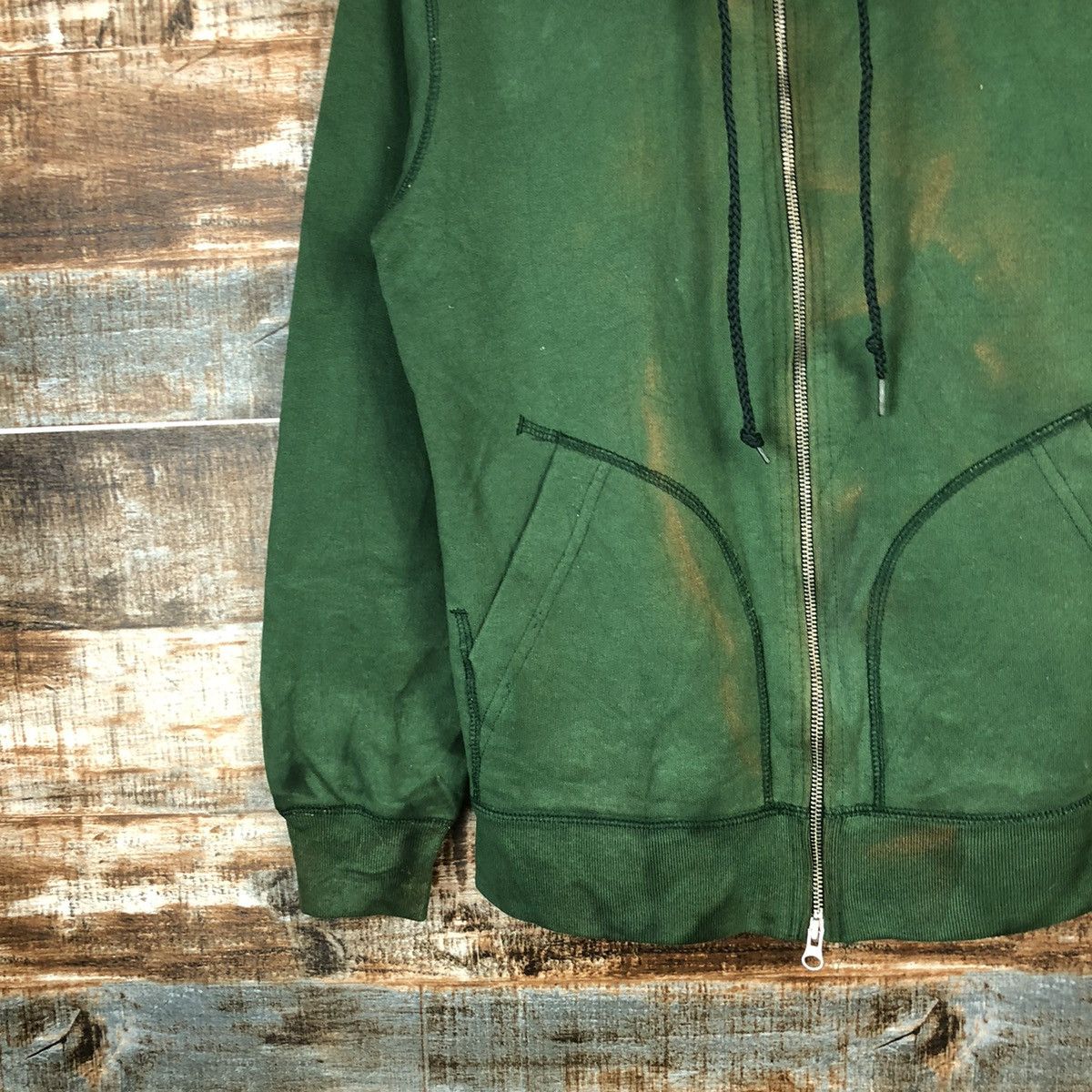 Vintage General Supply Green faded Hoodie #A1629 Size US S / EU 44-46 / 1 - 6 Thumbnail