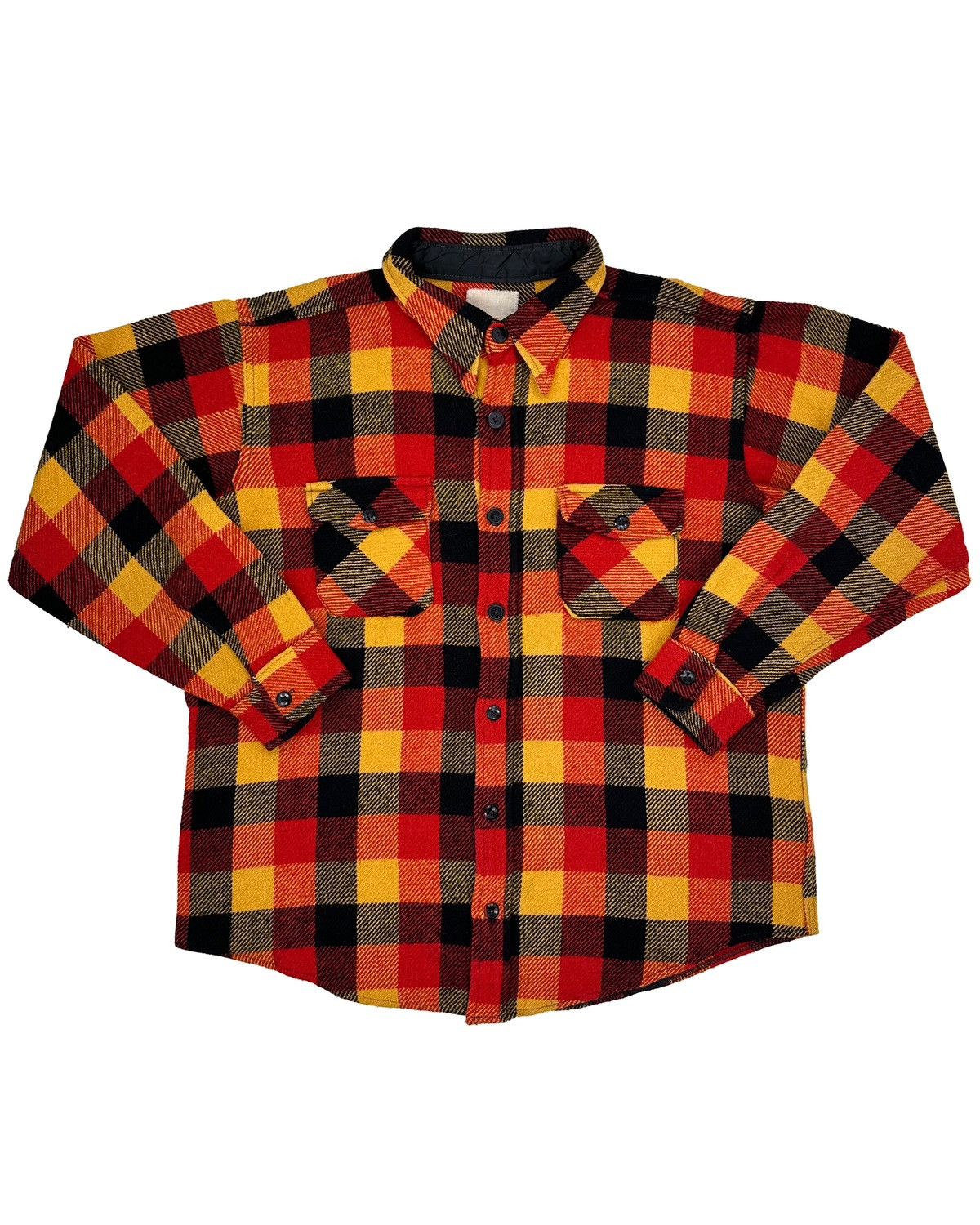 Vintage 60s/70s Melton Wool Plaid CPO Shirt Size US XL / EU 56 / 4 - 1 Thumbnail