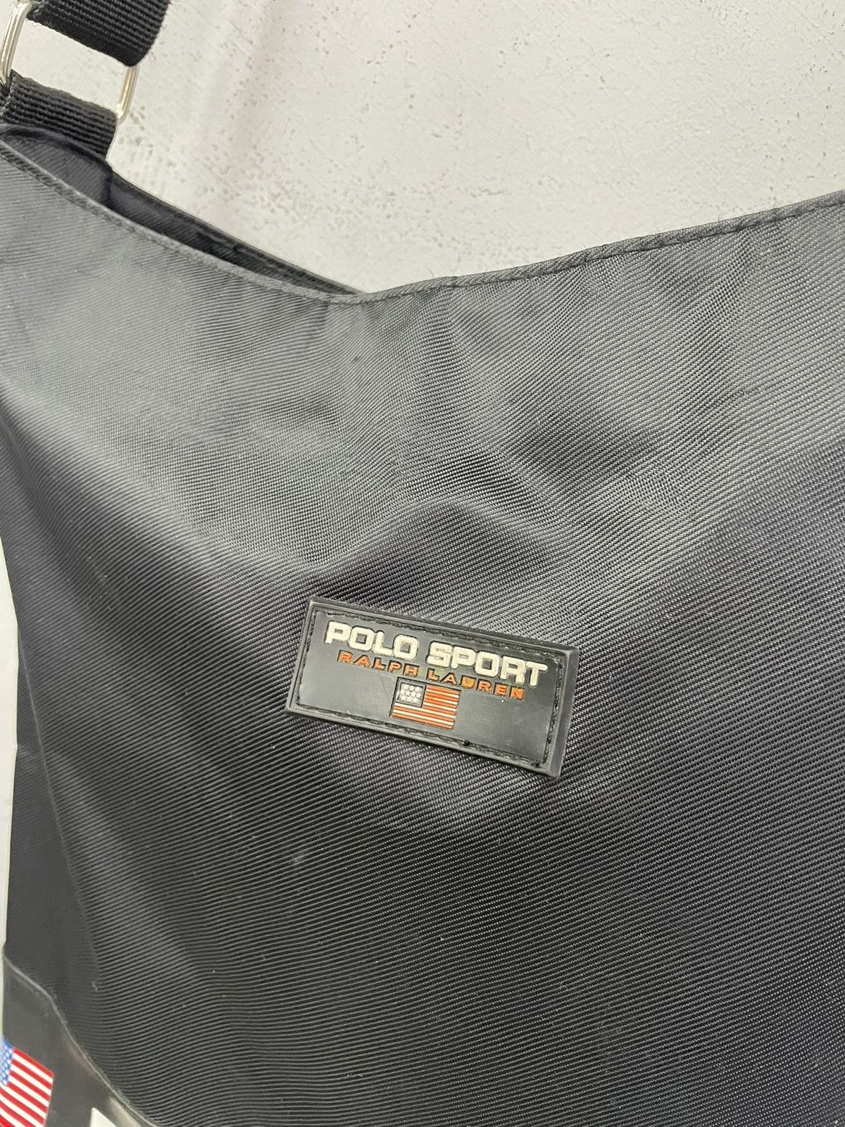 Polo Ralph Lauren Polo black leather belt classic messenger vintage style Size ONE SIZE - 3 Thumbnail