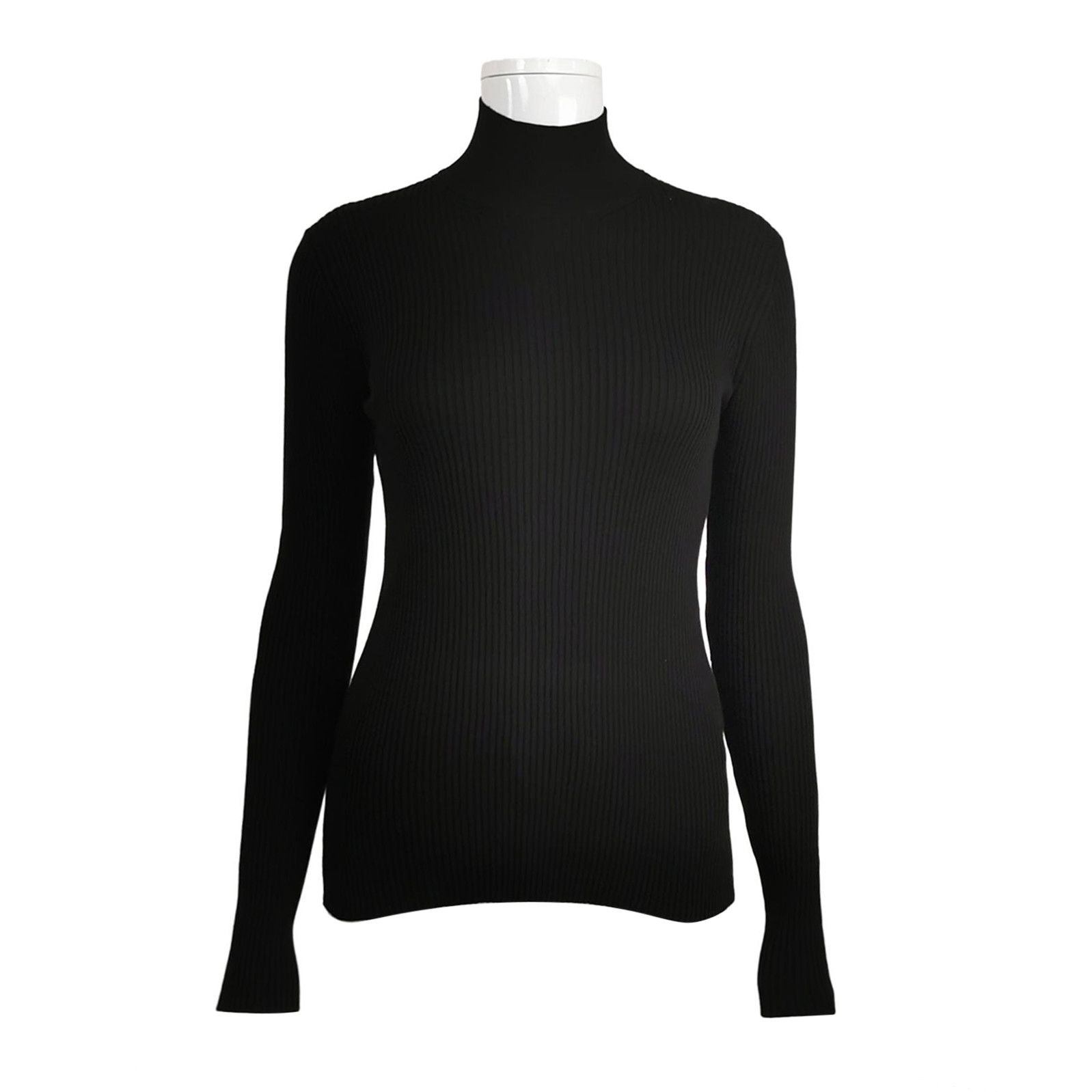 Prada Prada Black Cotton Turtleneck Sweater for Women 0089 Size XS / US 0-2 / IT 36-38 - 1 Thumbnail