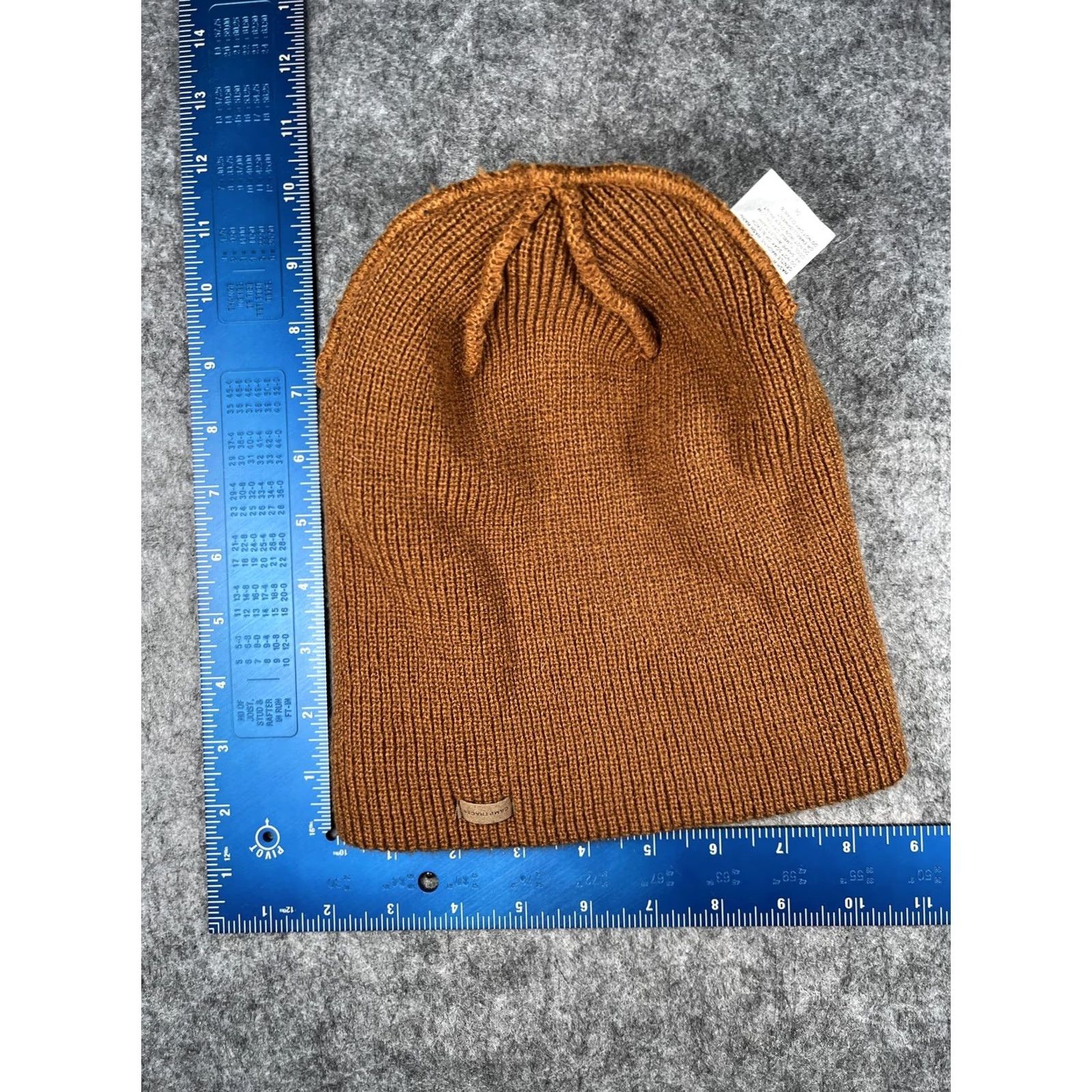 Vintage CAMPTRACE Beanie Mens One Size Brown Knit Cuffed Stretch Winter Casual Hat Size ONE SIZE - 5 Thumbnail