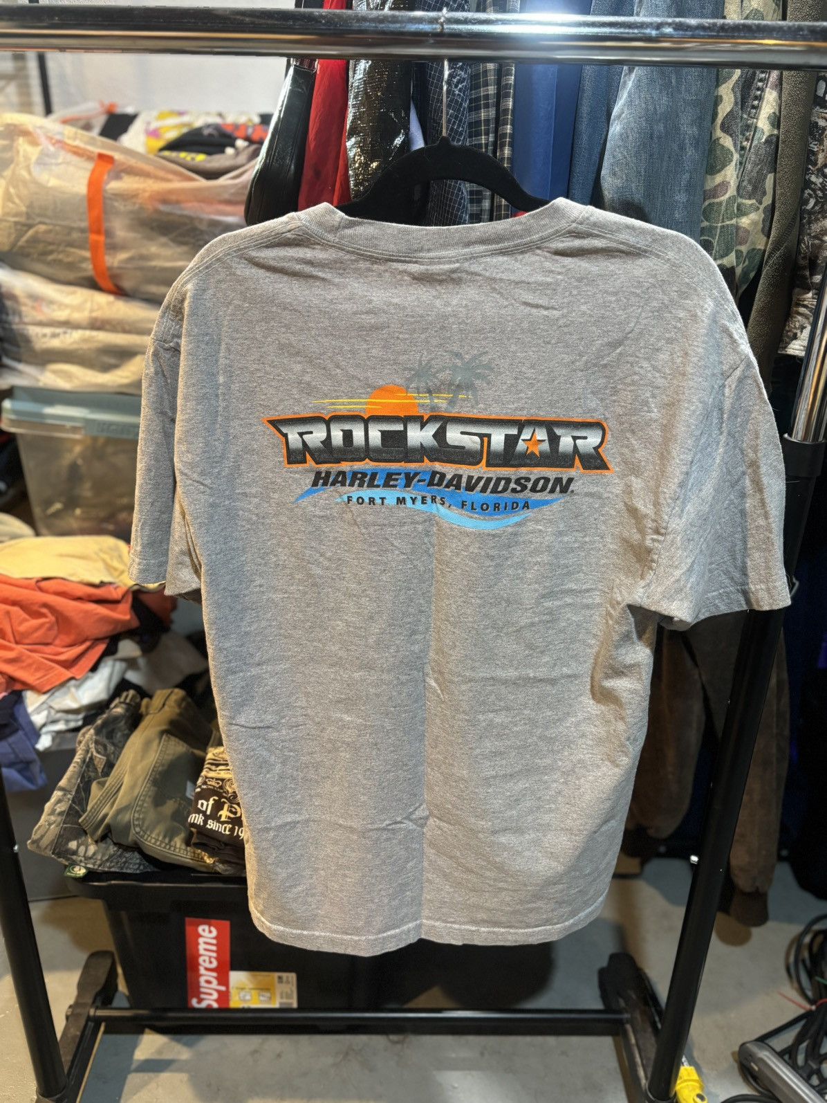 Harley Davidson Harley Davidson Gray Rockstar Tee Size US L / EU 52-54 / 3 - 1 Thumbnail