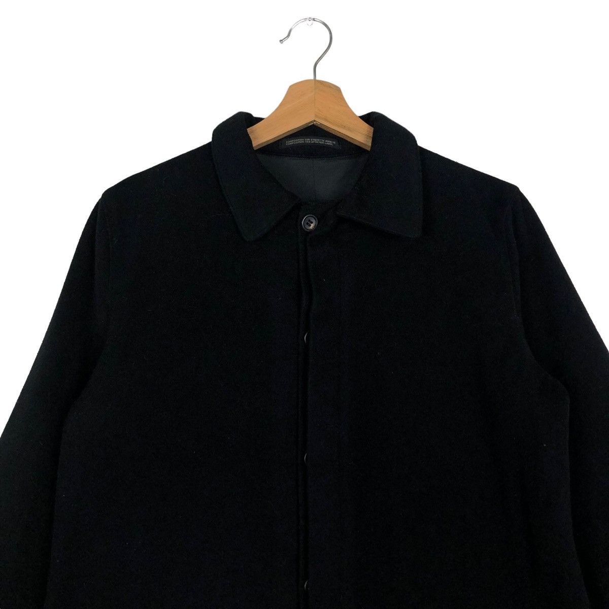 Yohji Yamamoto ☄️Rich Black - Fly Coats Wool Long Jacket Y’s Yohji Yamamoto Size US M / EU 48-50 / 2 - 2 Thumbnail