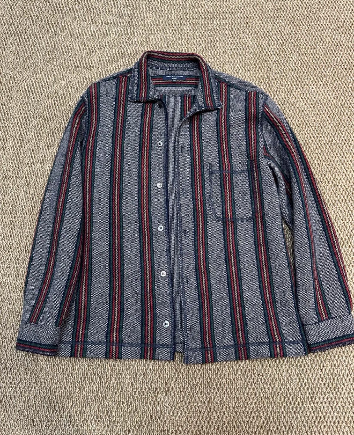 Comme des Garcons Homme Plus Comme des Garçons Homme Plus Striped Wool Shirt K23 Size US M / EU 48-50 / 2 - 1 Thumbnail