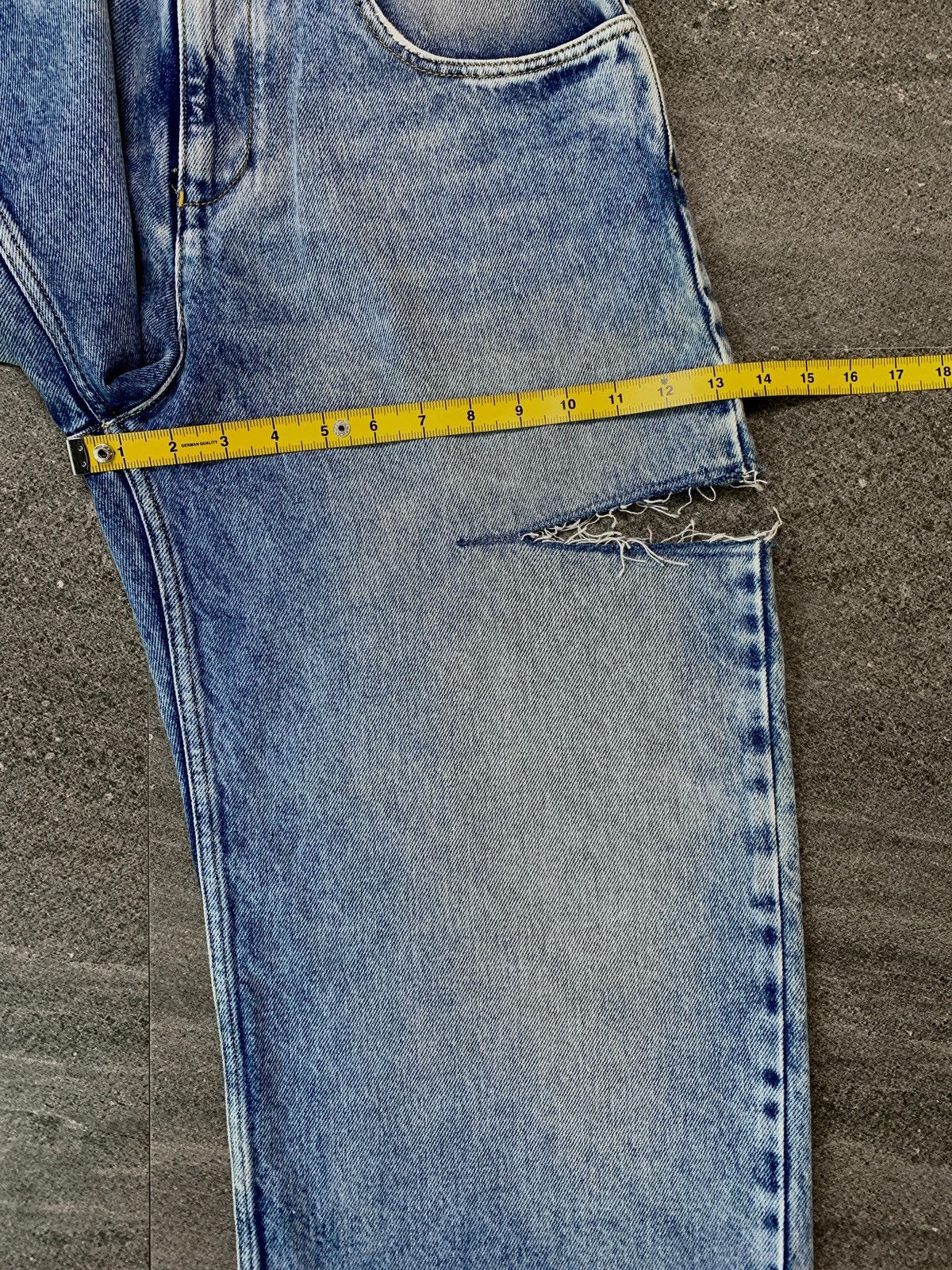 Maison Margiela FREE TAX! Line 1 Slash Cut Baggy Denim Jeans Size US 29 - 19 Thumbnail