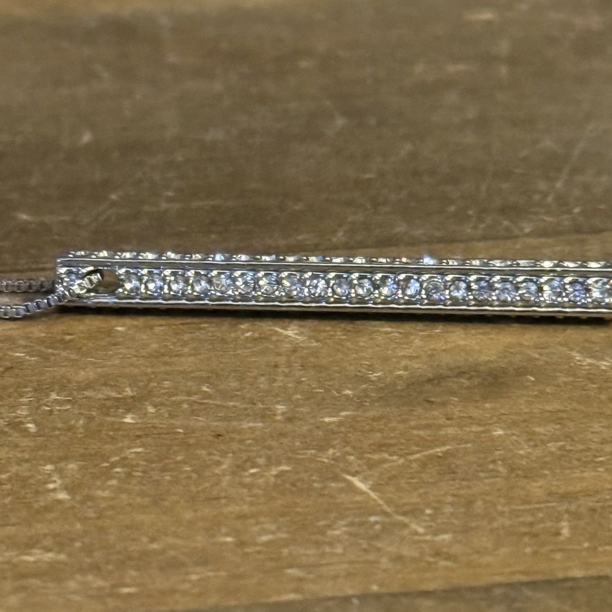 Chicos Chico’s silver tone pave vertical bar pendant necklace Size ONE SIZE - 6 Thumbnail