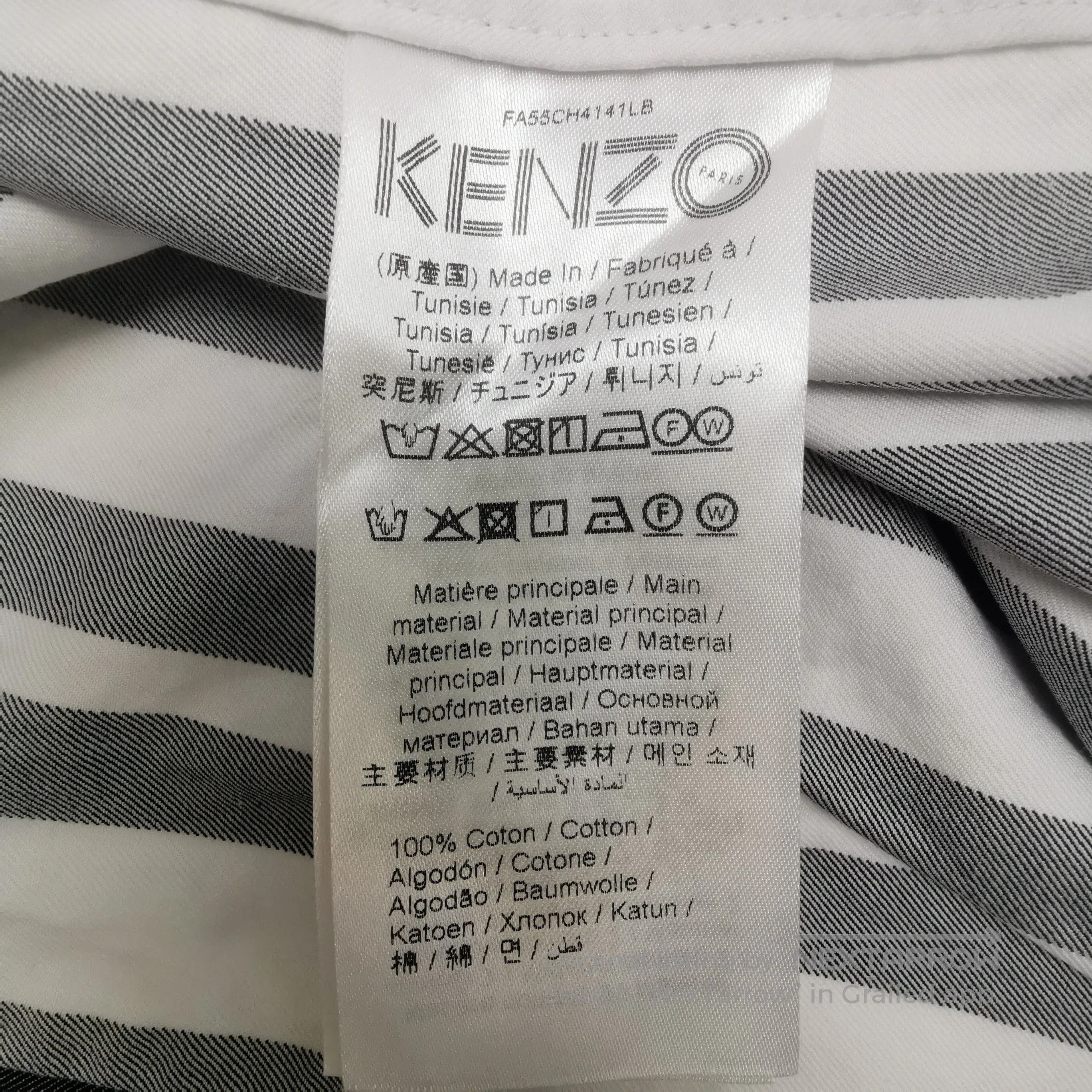 Kenzo XS Cotton Colorblock Collar Shirt.
