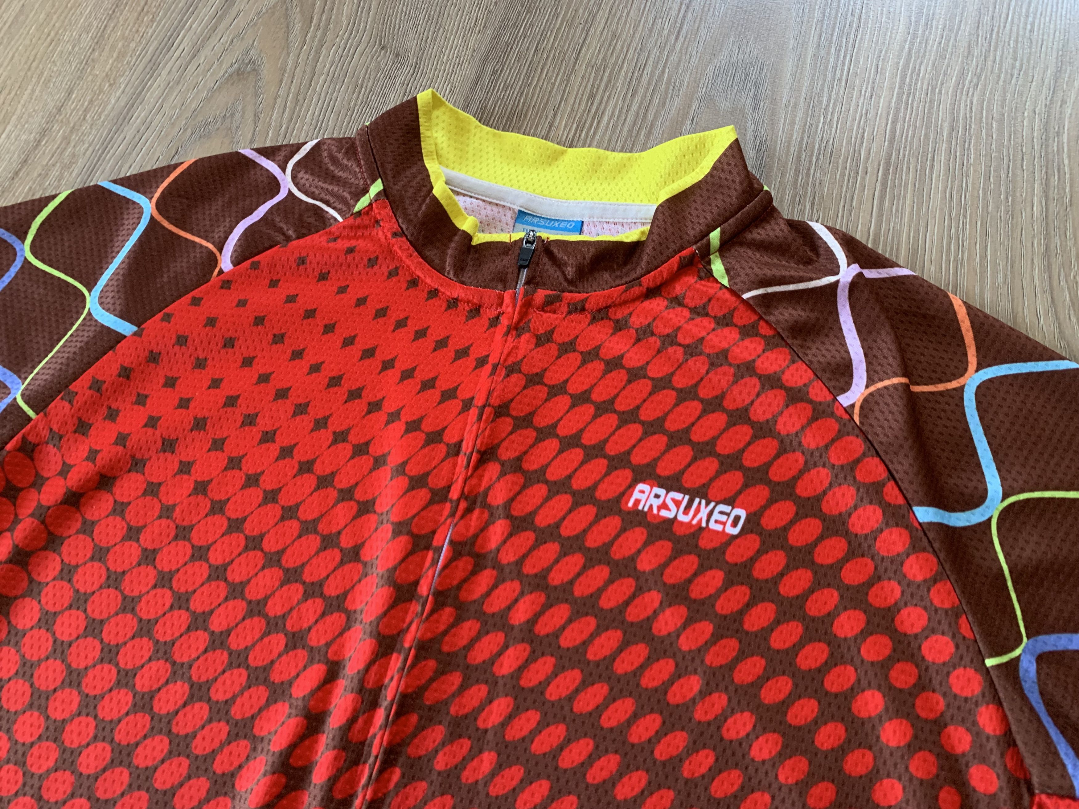 Bicycle Arsuxeo Men's Short Sleeve Full Zip Cycling Jersey Size US XXL / EU 58 / 5 - 4 Thumbnail