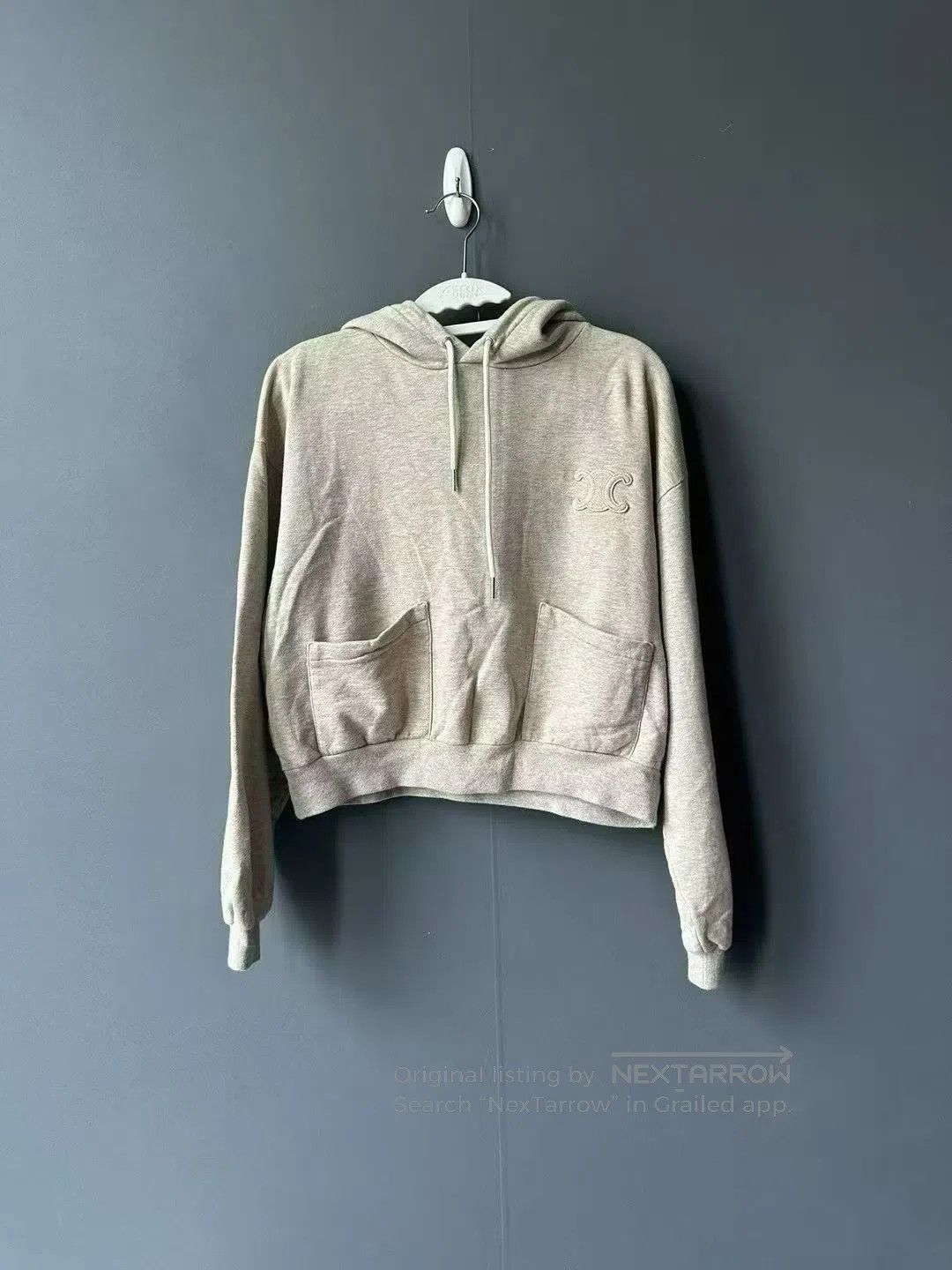 Celine Celine Embossed Logo Cropped Hoodie. Size S / US 4 / IT 40 - 1 Thumbnail
