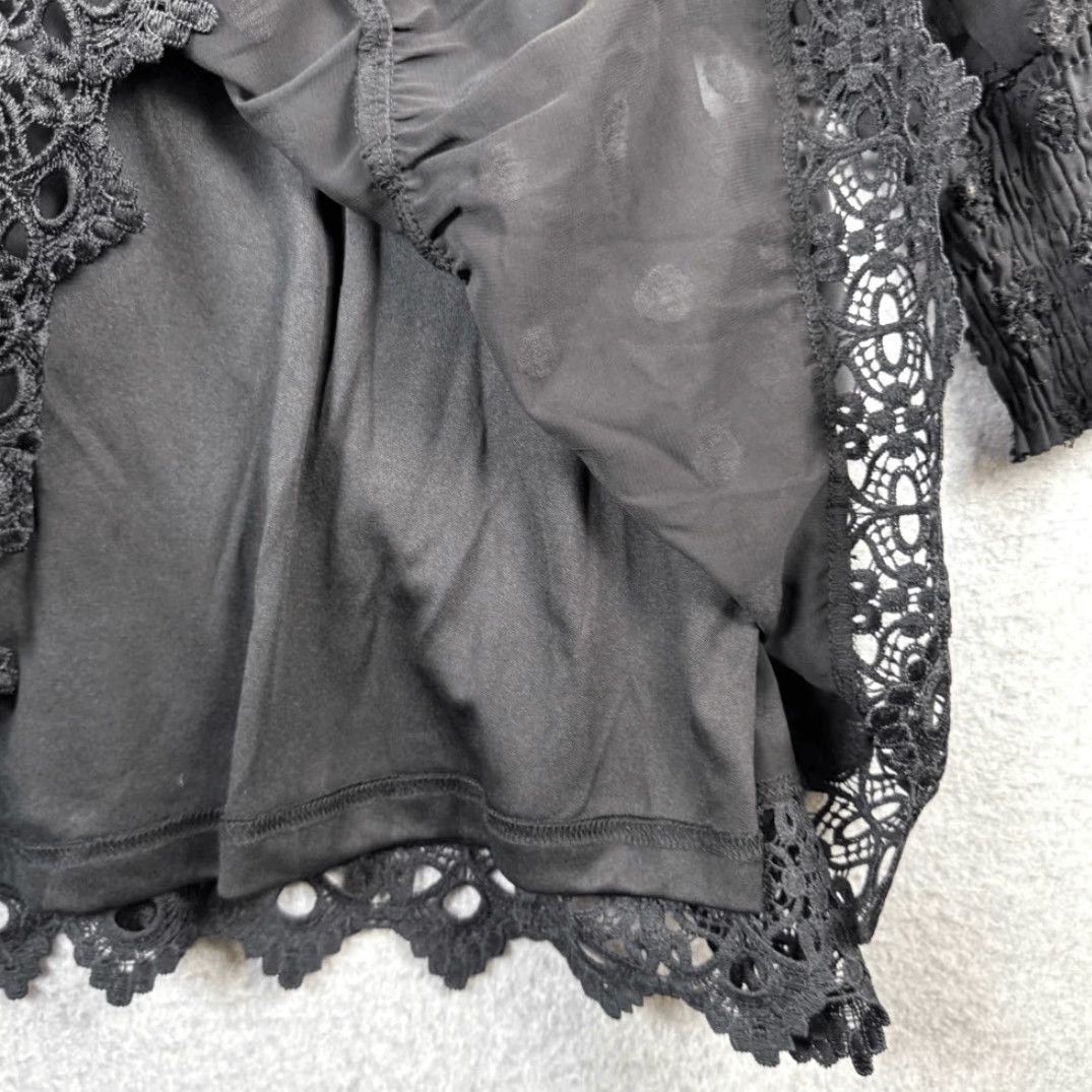 Lulus Lulus Mini Dress Black Embroidered Lace Long Sleeve Lust or Love M NWT Women Size M / US 6-8 / IT 42-44 - 3 Thumbnail