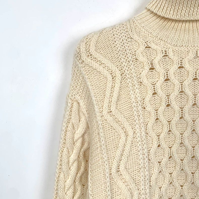 Saint Laurent Paris Saint Laurent A cream-colored half-turtleneck sweater 2504- Size S / US 4 / IT 40 - 3 Thumbnail