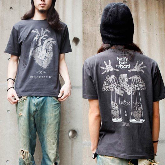 Anime Half N Half Wizard Vintage Tee Size US M / EU 48-50 / 2 - 2 Thumbnail