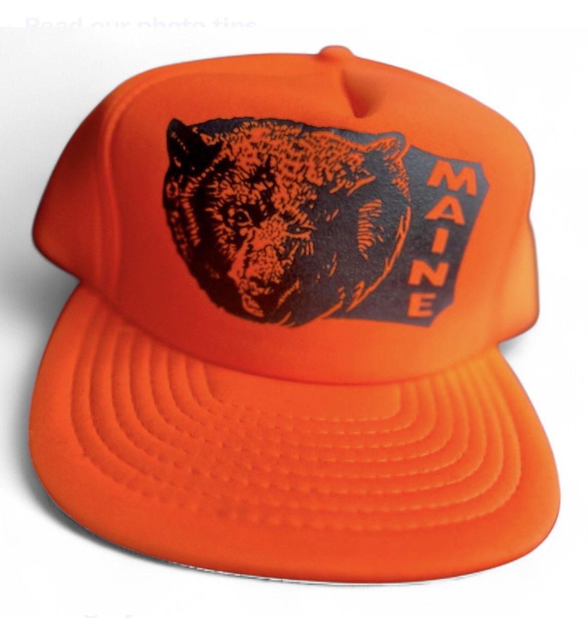 Other 1990 Orange and black hunting SnapBack Maine trucker Cap Size ONE SIZE - 2 Thumbnail