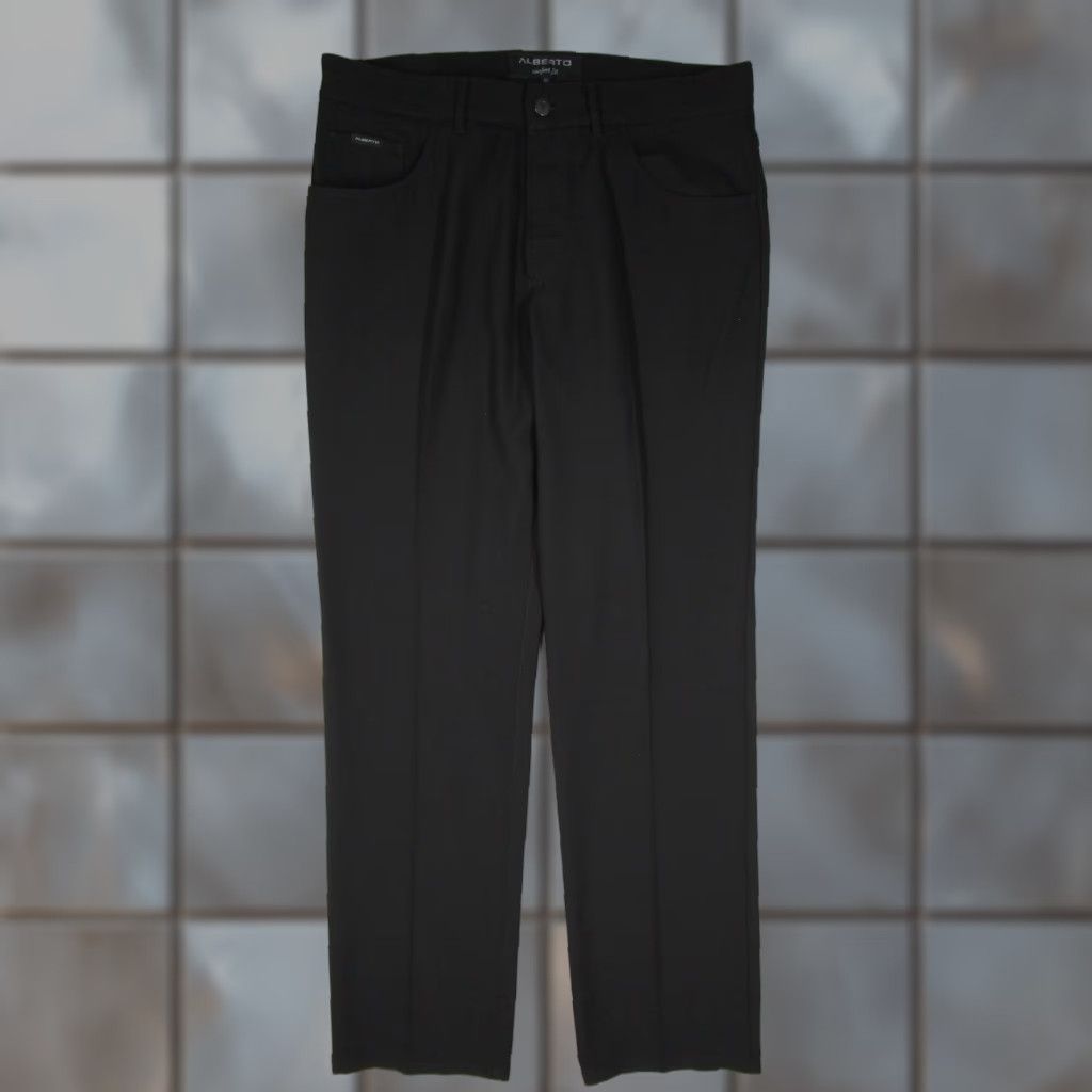 Vintage ALBERTO Pants Mens 50 TOM Comfort Fit Ceramica Stretch Dress Office 34x33 Black Size US 34 / EU 50 - 1 Thumbnail