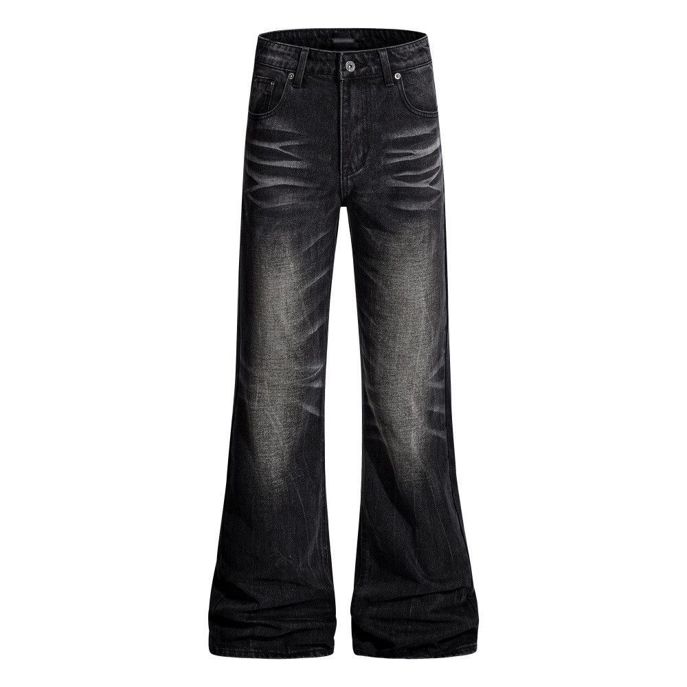 Vintage Retro Men's Punk Washed Distressed Flare Jeans Size US 32 / EU 48 - 1 Thumbnail