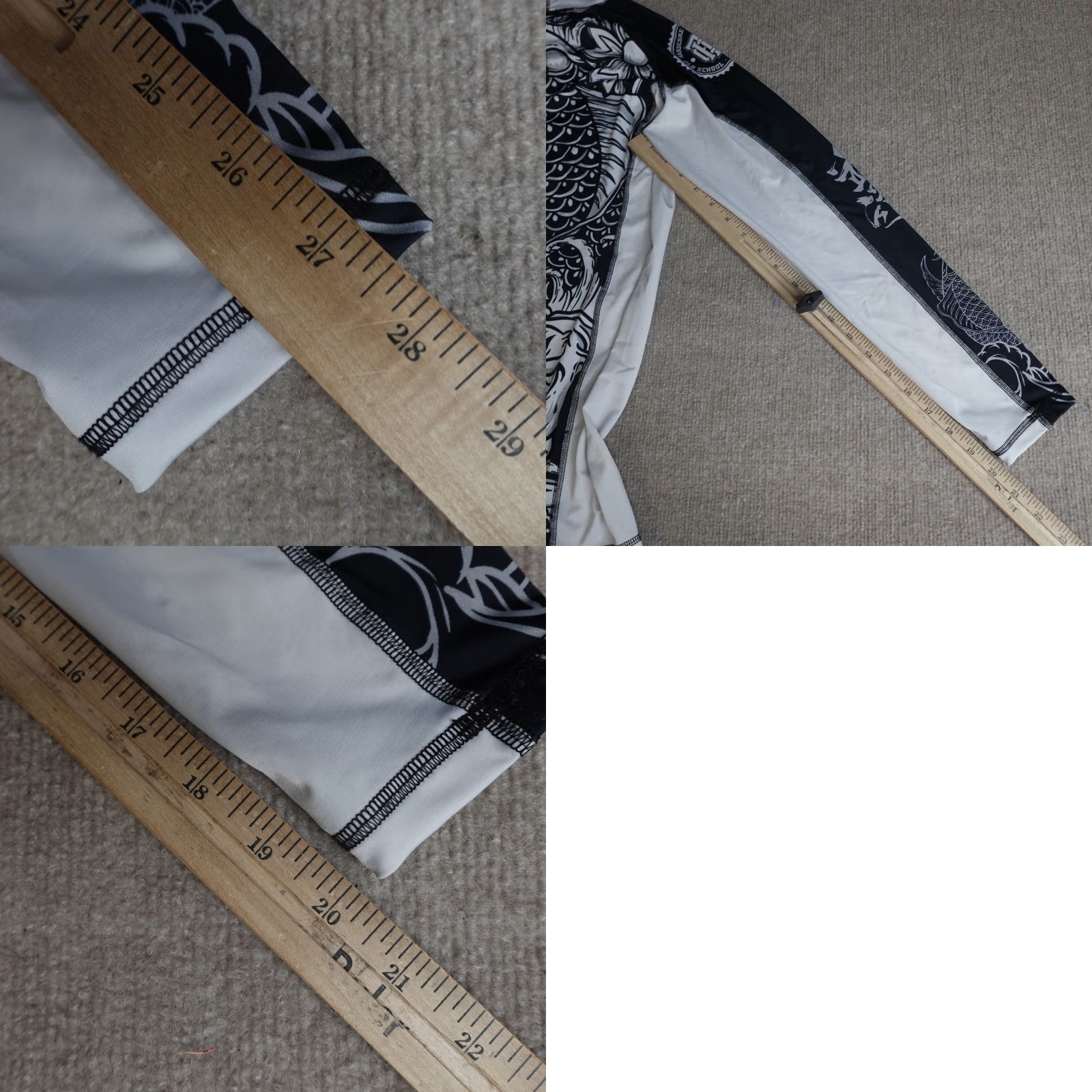 Vintage Hardcore Training Shirt Small Black White Long Sleeve Samurai Koi Fish Size US S / EU 44-46 / 1 - 8 Thumbnail