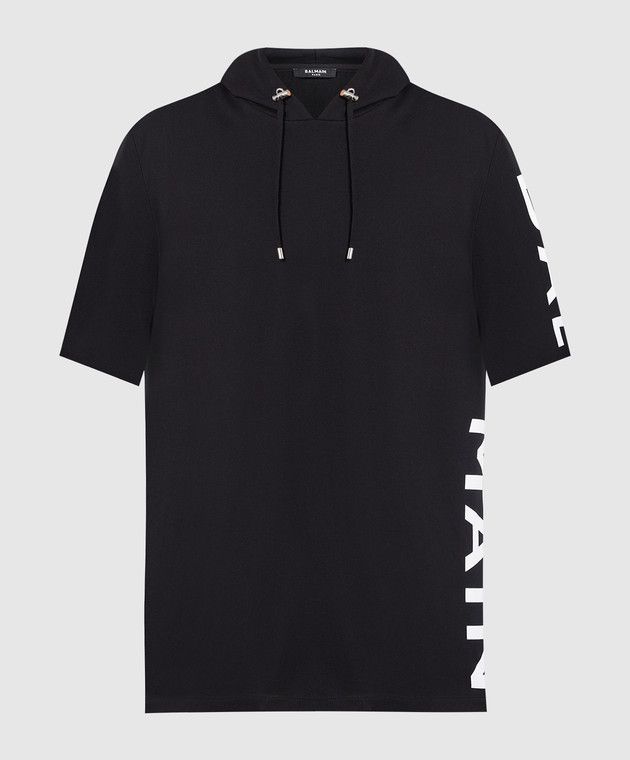 Balmain o1y0426 Logo Hoodie in Black Size US S / EU 44-46 / 1 - 1 Thumbnail