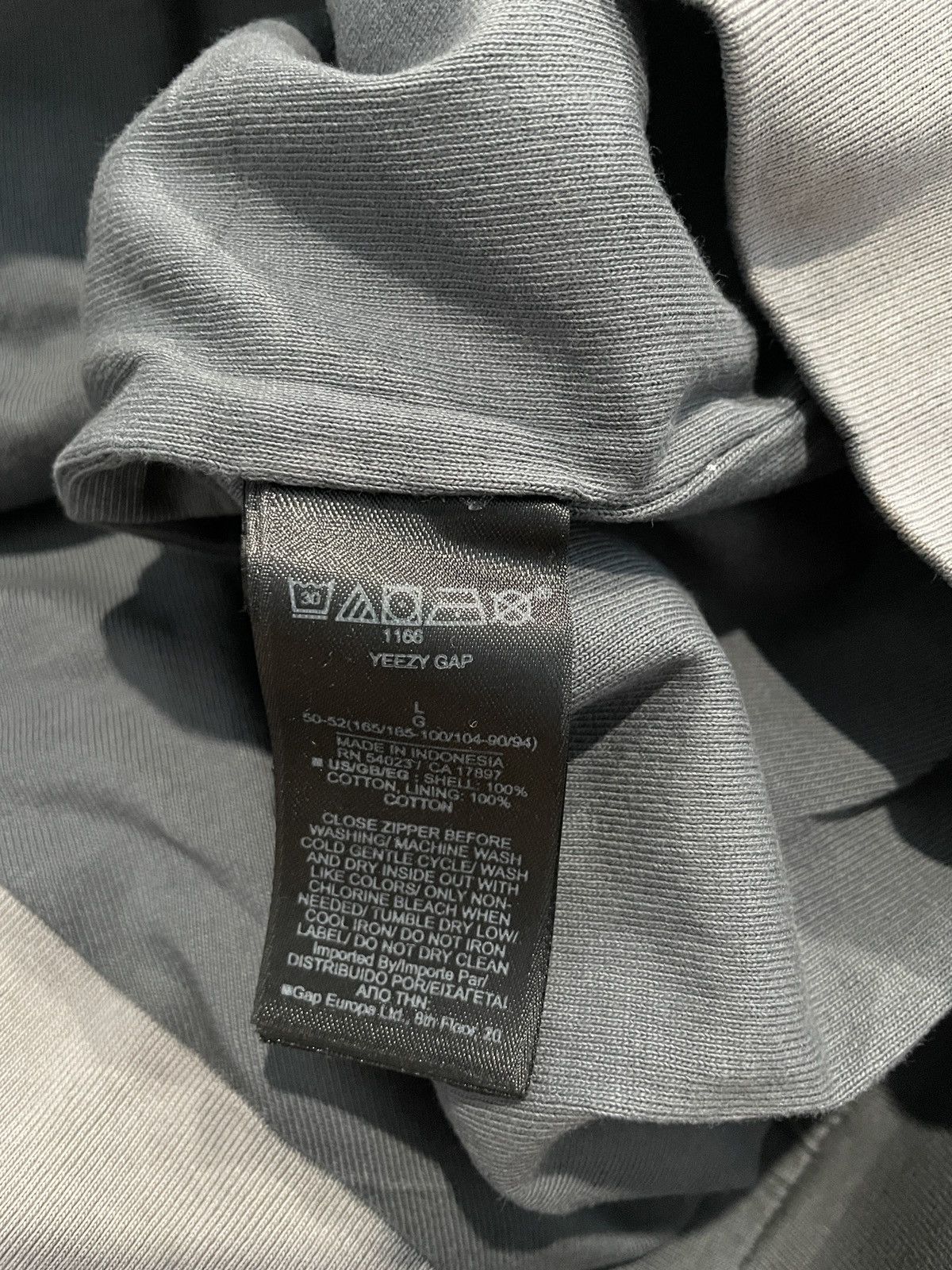 Balenciaga × Gap × Yeezy Yeezy Gap Zip Up Hoodie Poetic Grey Large Size US L / EU 52-54 / 3 - 5 Thumbnail