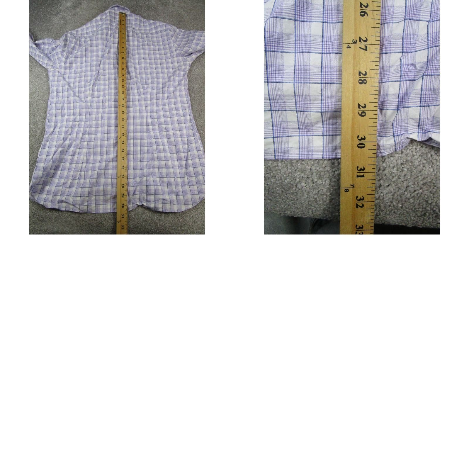 Ted Baker Ted Baker Endurance Dress Shirt Mens 16 Purple White Cotton Button Up Plaid Collared Button-Down 16 in Mens Boys Womens? Size 42R - 8 Thumbnail