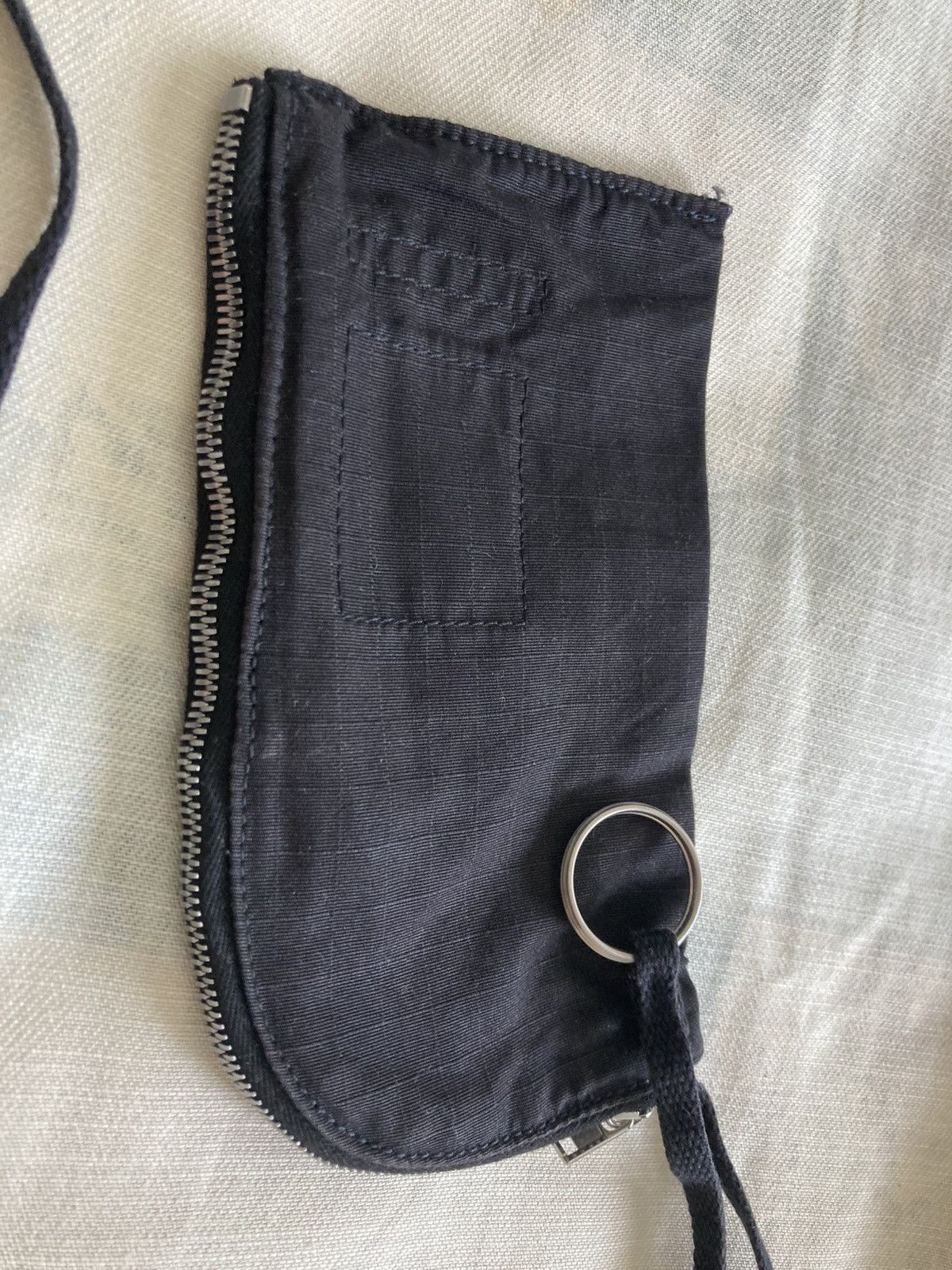Rick Owens Rick Owens DRKSHDW Black Cotton Ripstop Phone Holder Pouch Size ONE SIZE - 4 Thumbnail