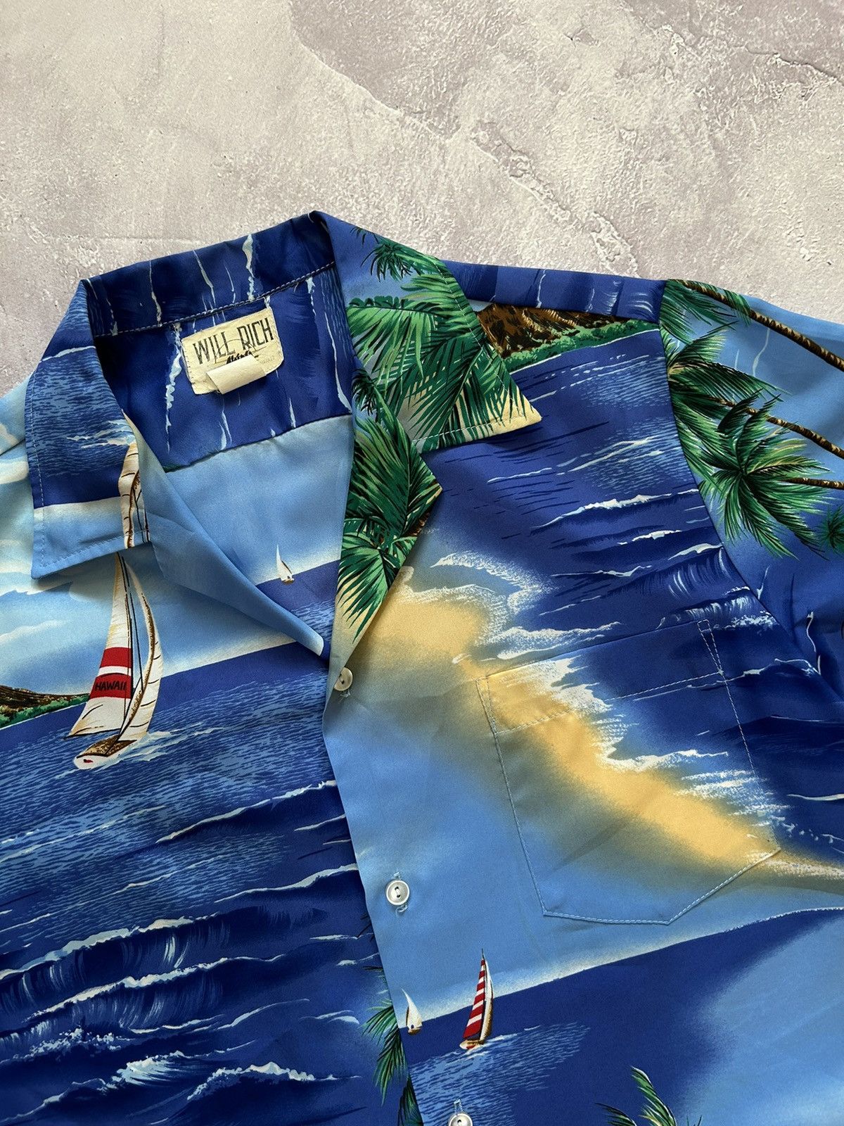 Vintage Vintage 90's Will Rich Honolulu Hawaiian Shirt Sz L Surf Size US L / EU 52-54 / 3 - 3 Thumbnail