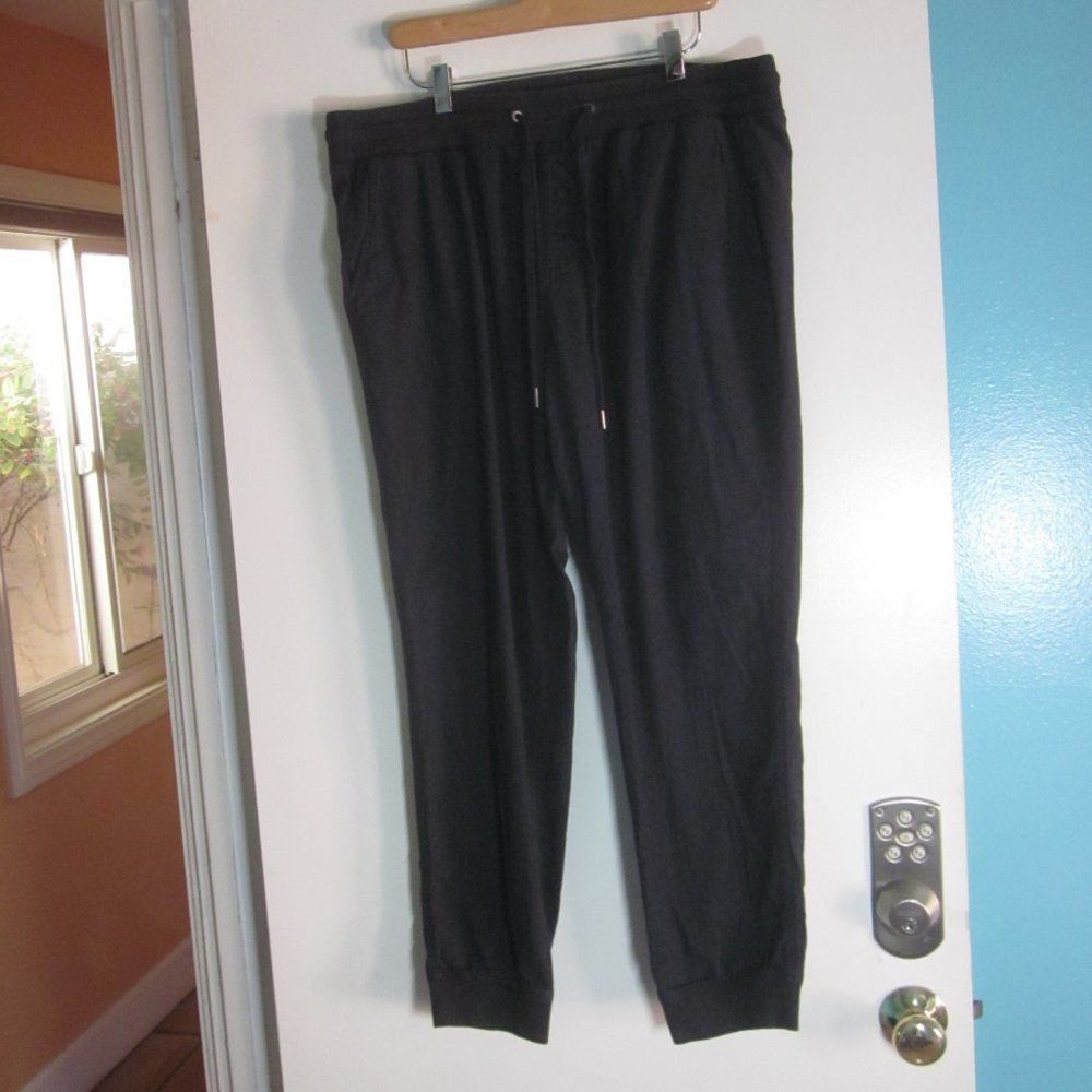 Gap Gap Mens Charcoal Heather Herringbone Jogger Pant Size L Size US 29 - 10 Thumbnail